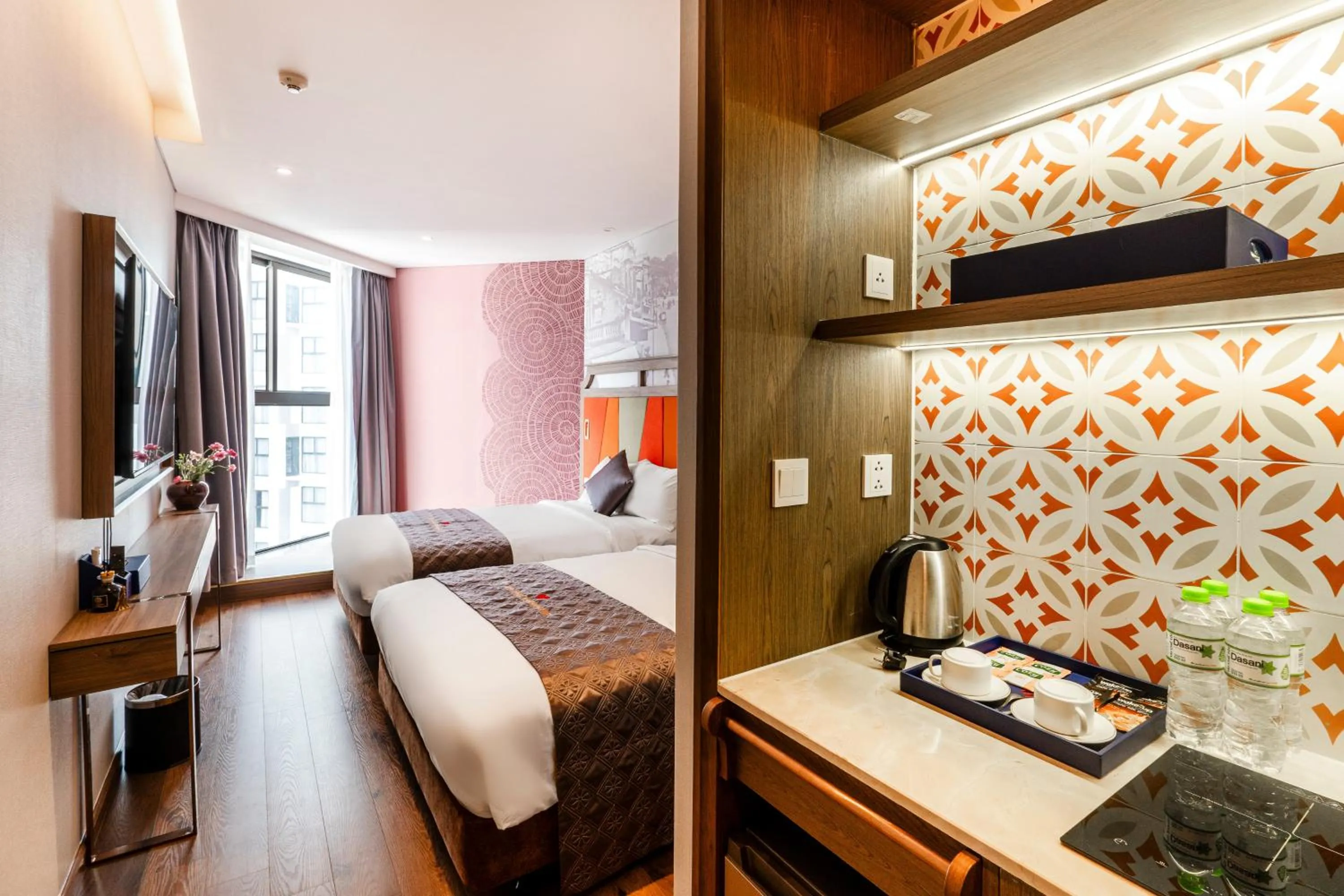 Kitchen or kitchenette, Bed in Mandala Apartment & Resort Chambay, Mui Ne - By B4B & S3