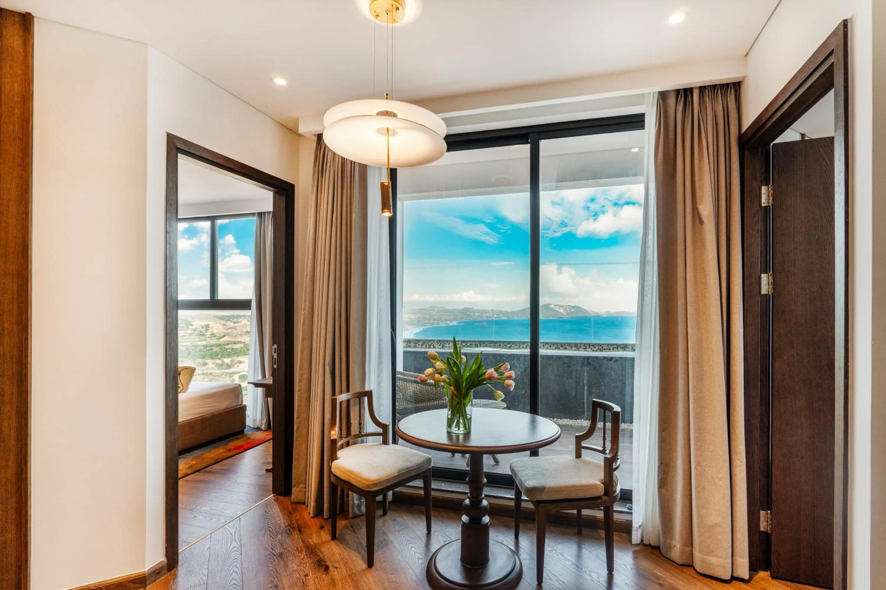 Living room, Bed in Mandala Apartment & Resort Chambay, Mui Ne - By B4B & S3