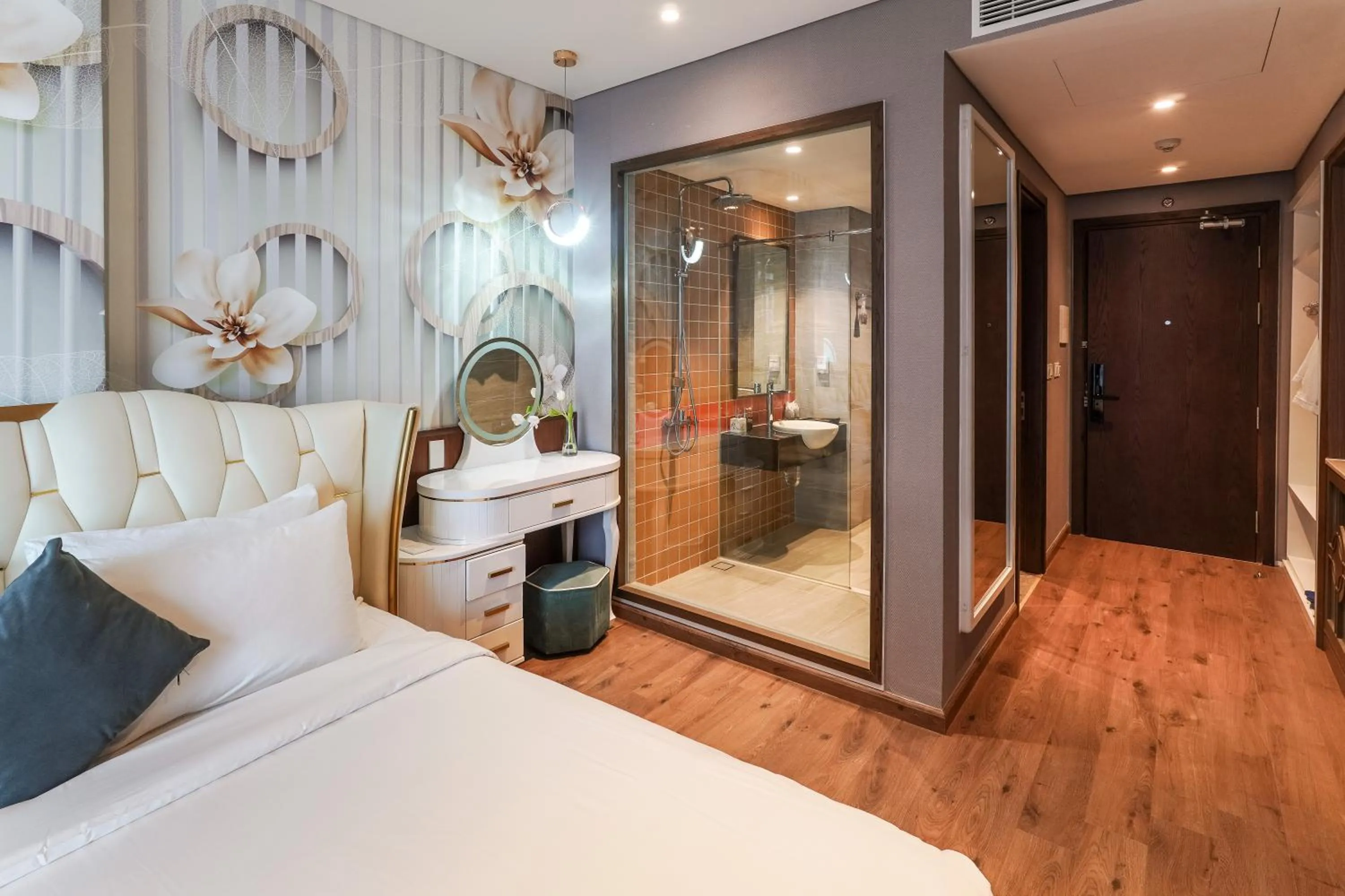 Bathroom, Bed in Mandala Apartment & Resort Chambay, Mui Ne - By B4B & S3