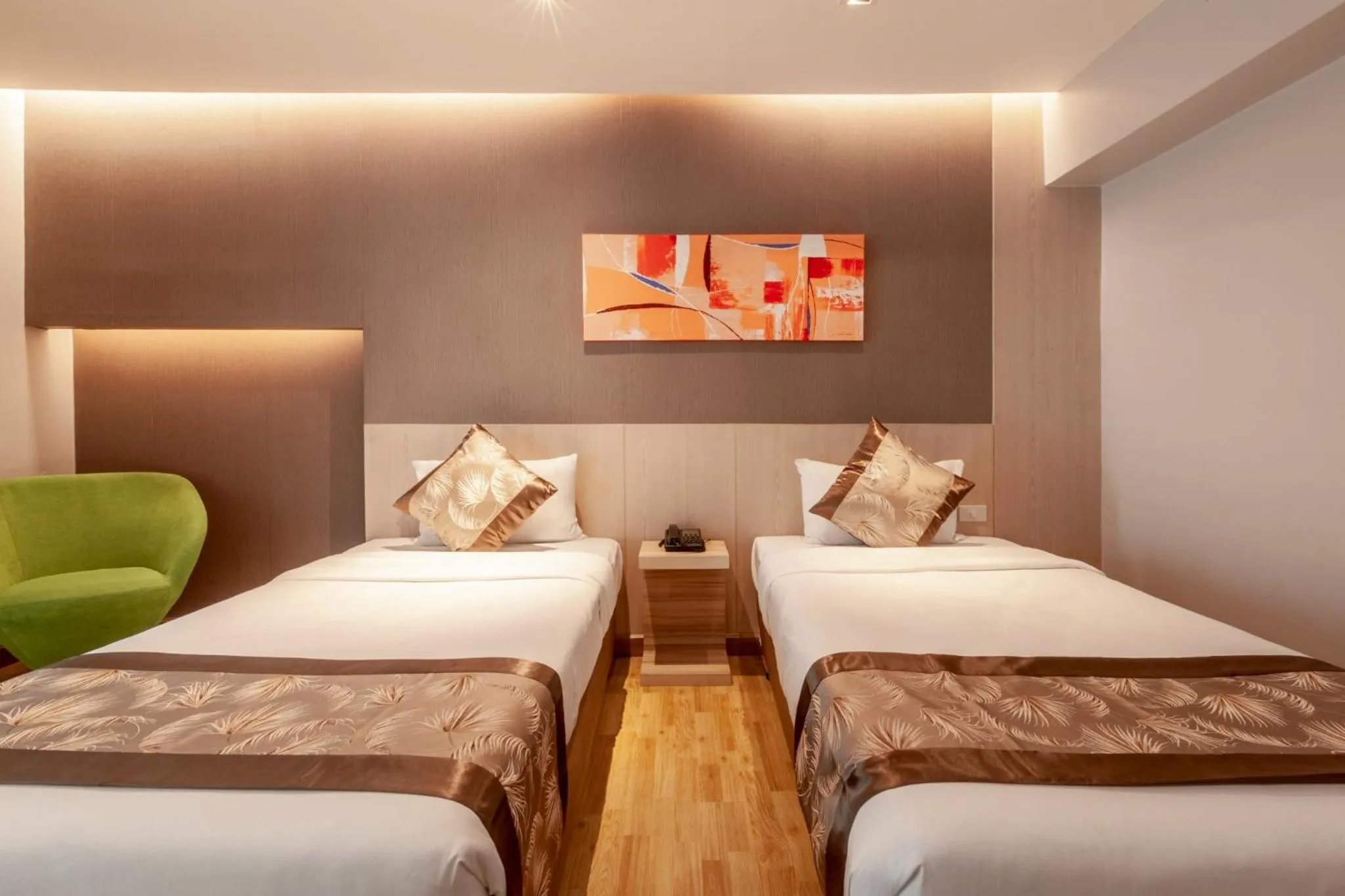 Bed in Palette Hi Hotel Bangkok