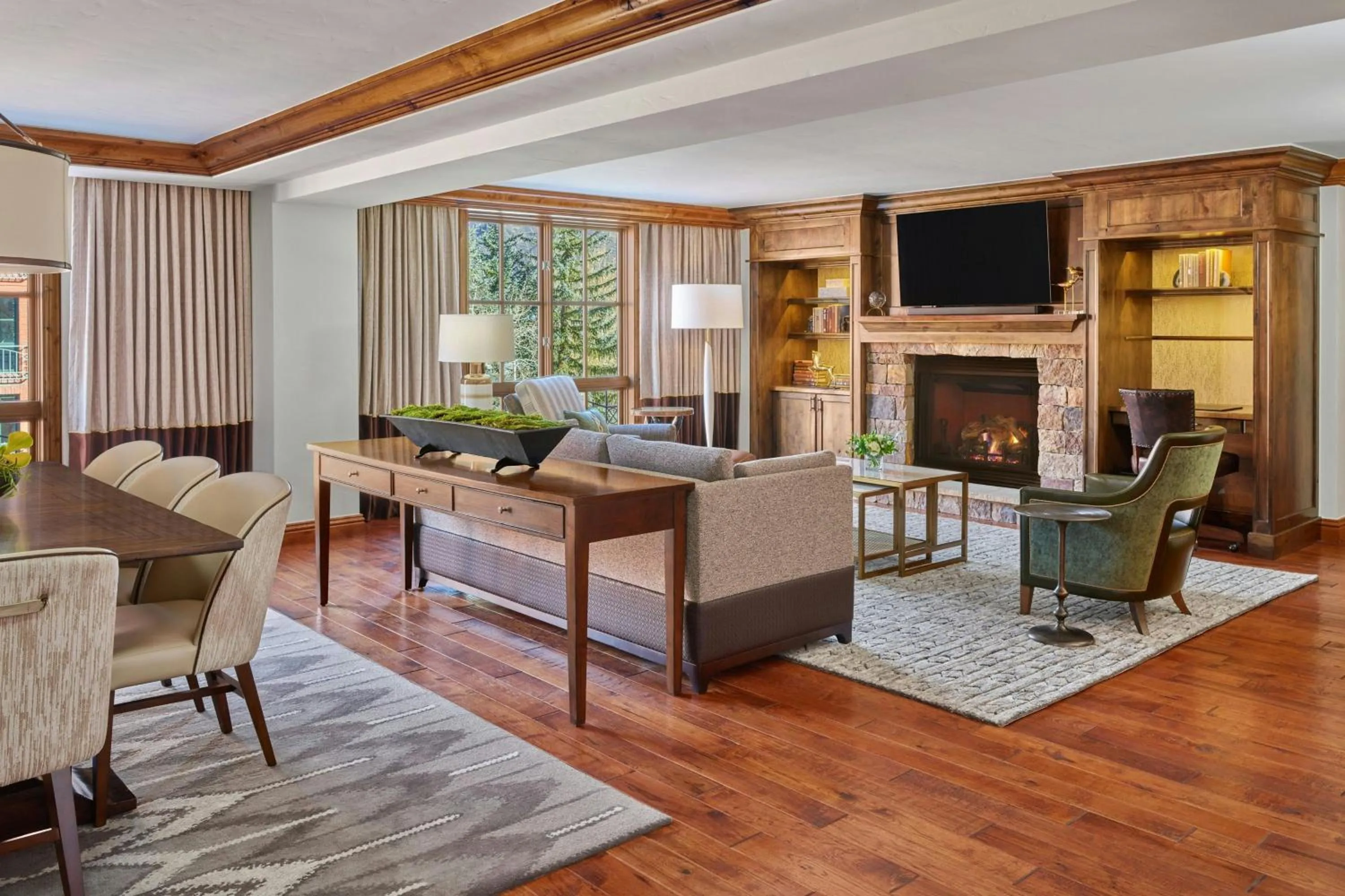 Living room in St. Regis Residence Club, Aspen