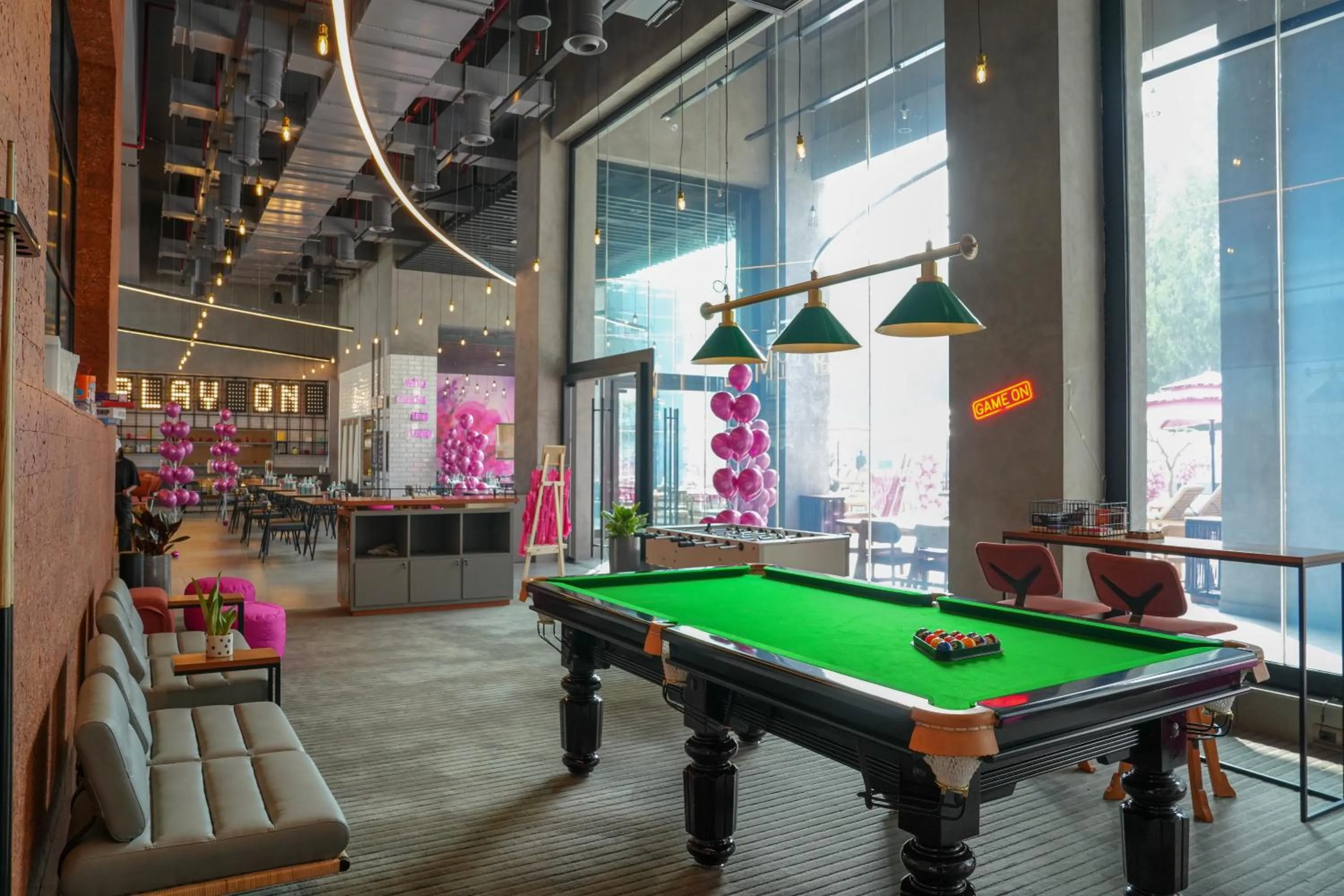 Game Room in Moxy Bengaluru Airport Prestige Tech Cloud
