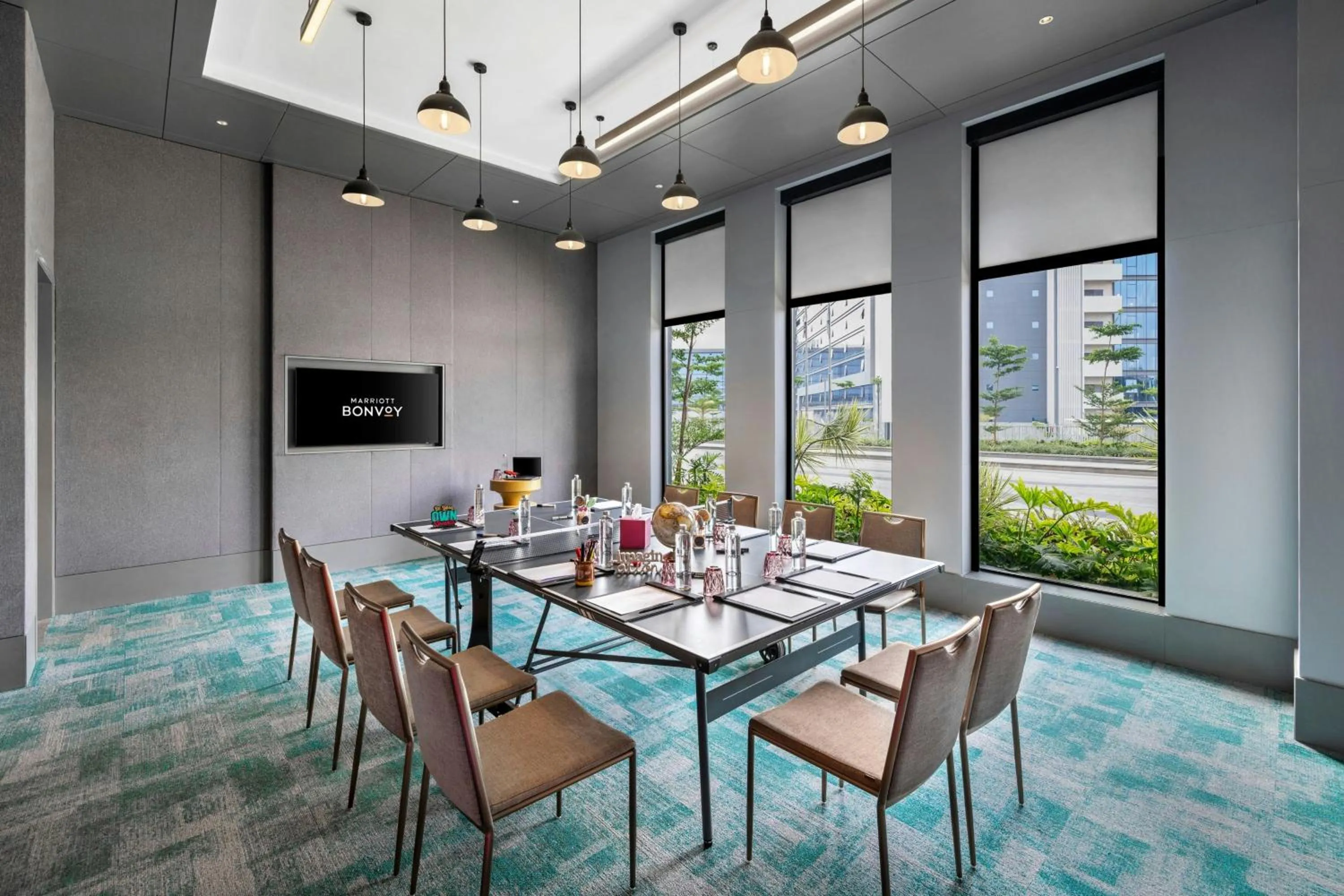 Meeting/conference room in Moxy Bengaluru Airport Prestige Tech Cloud