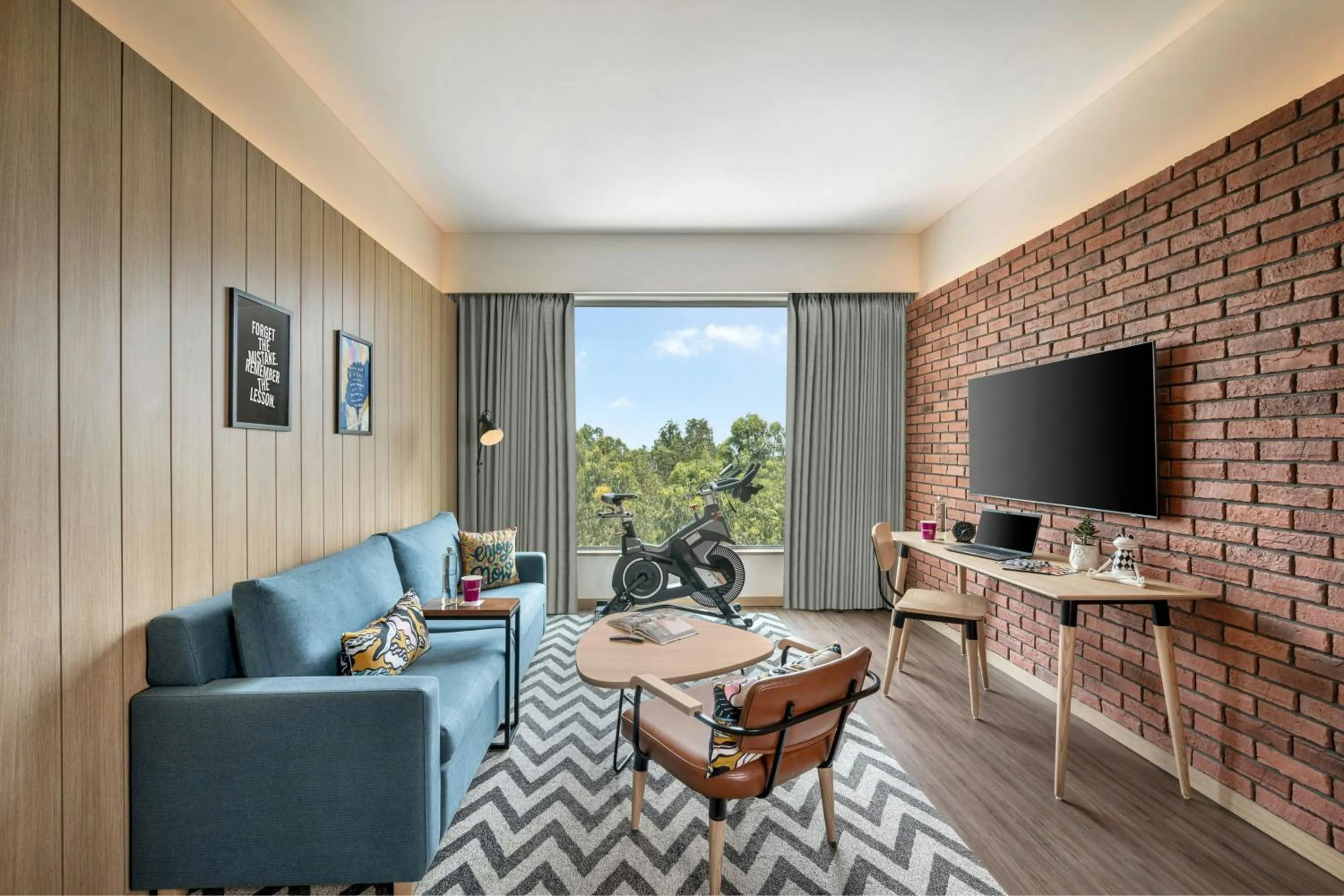 Photo of the whole room in Moxy Bengaluru Airport Prestige Tech Cloud