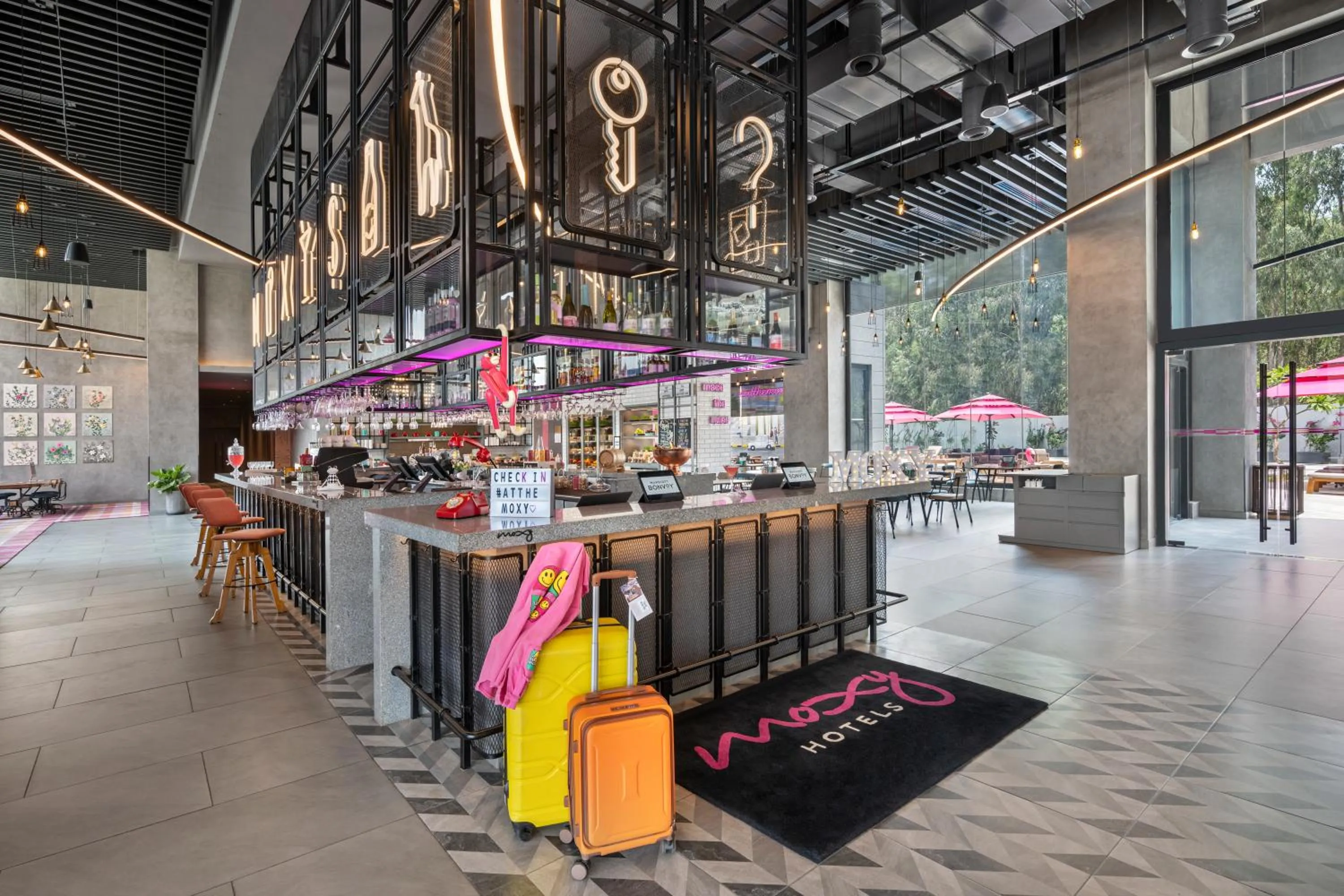 Lobby or reception in Moxy Bengaluru Airport Prestige Tech Cloud