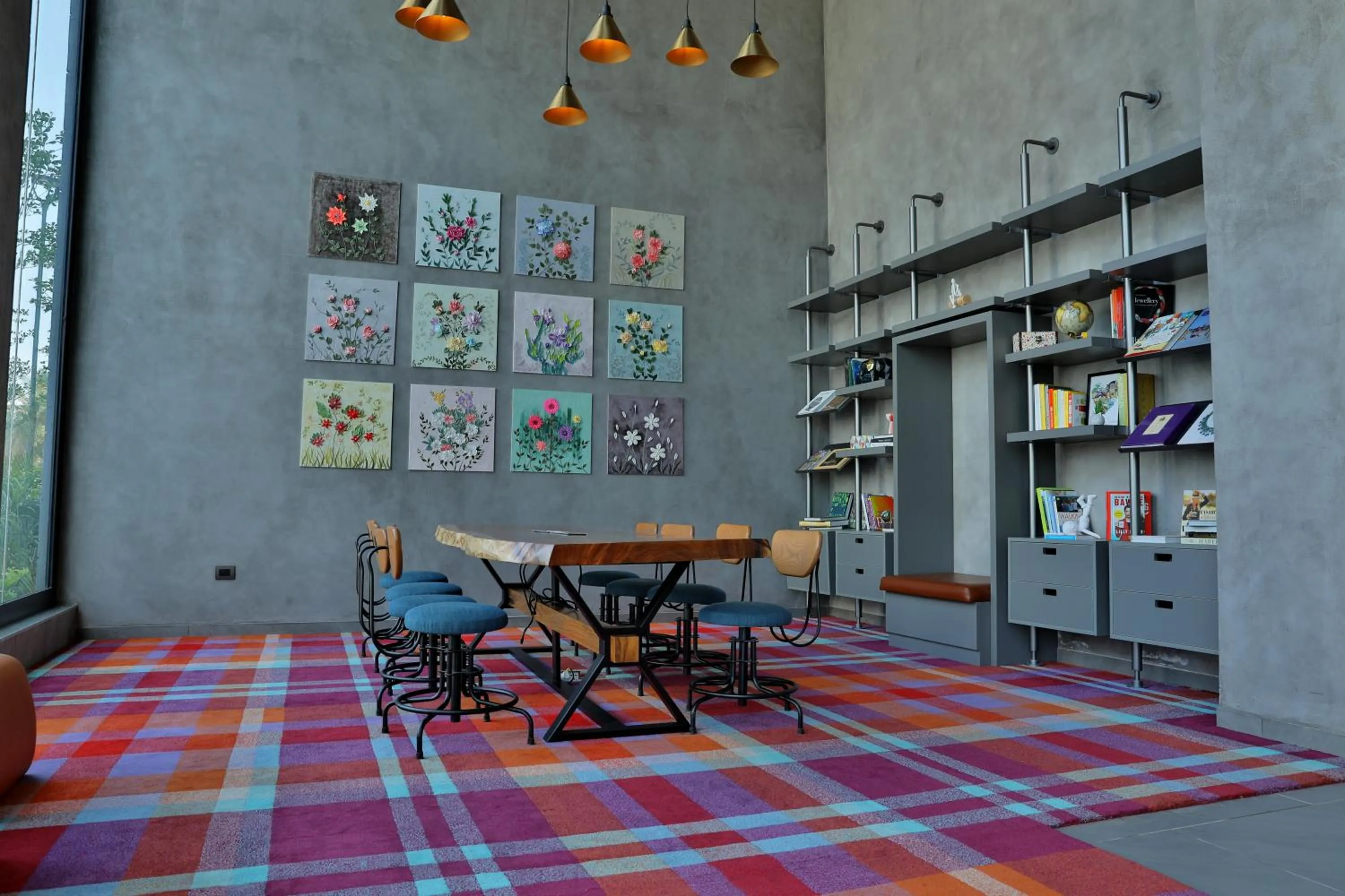 Library in Moxy Bengaluru Airport Prestige Tech Cloud