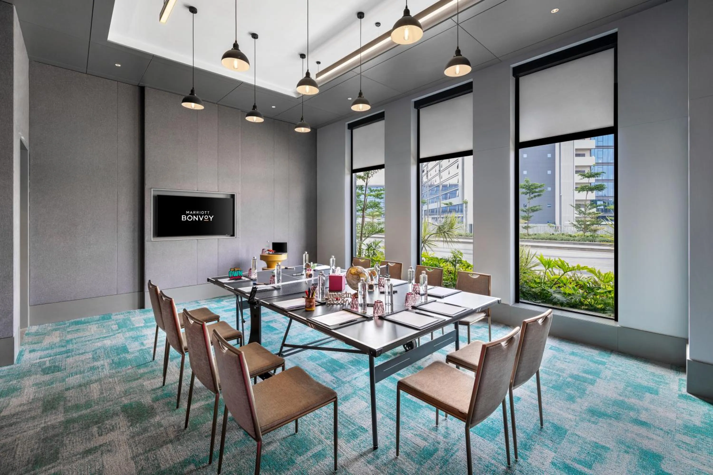 Meeting/conference room in Moxy Bengaluru Airport Prestige Tech Cloud