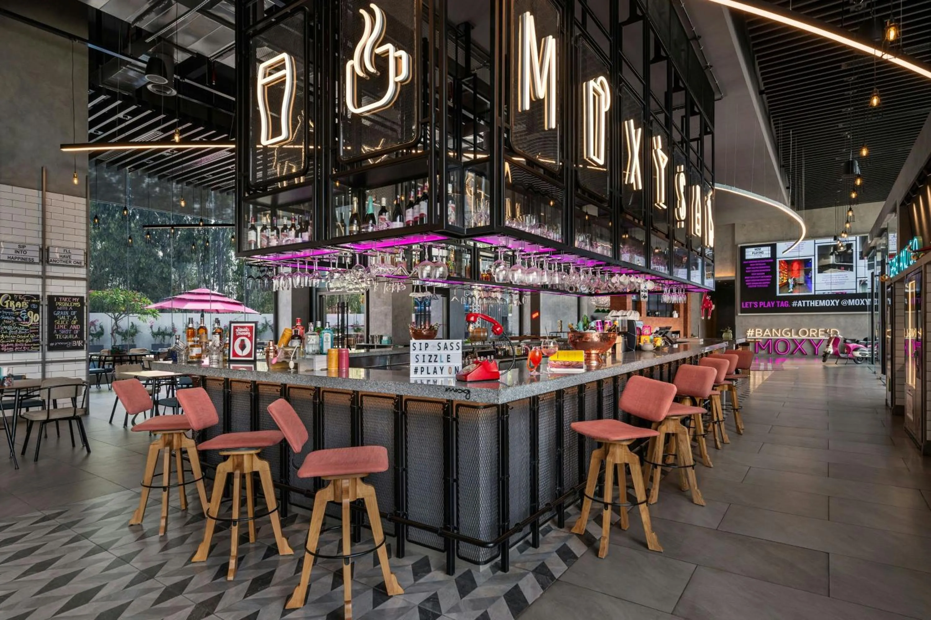 Lobby or reception in Moxy Bengaluru Airport Prestige Tech Cloud