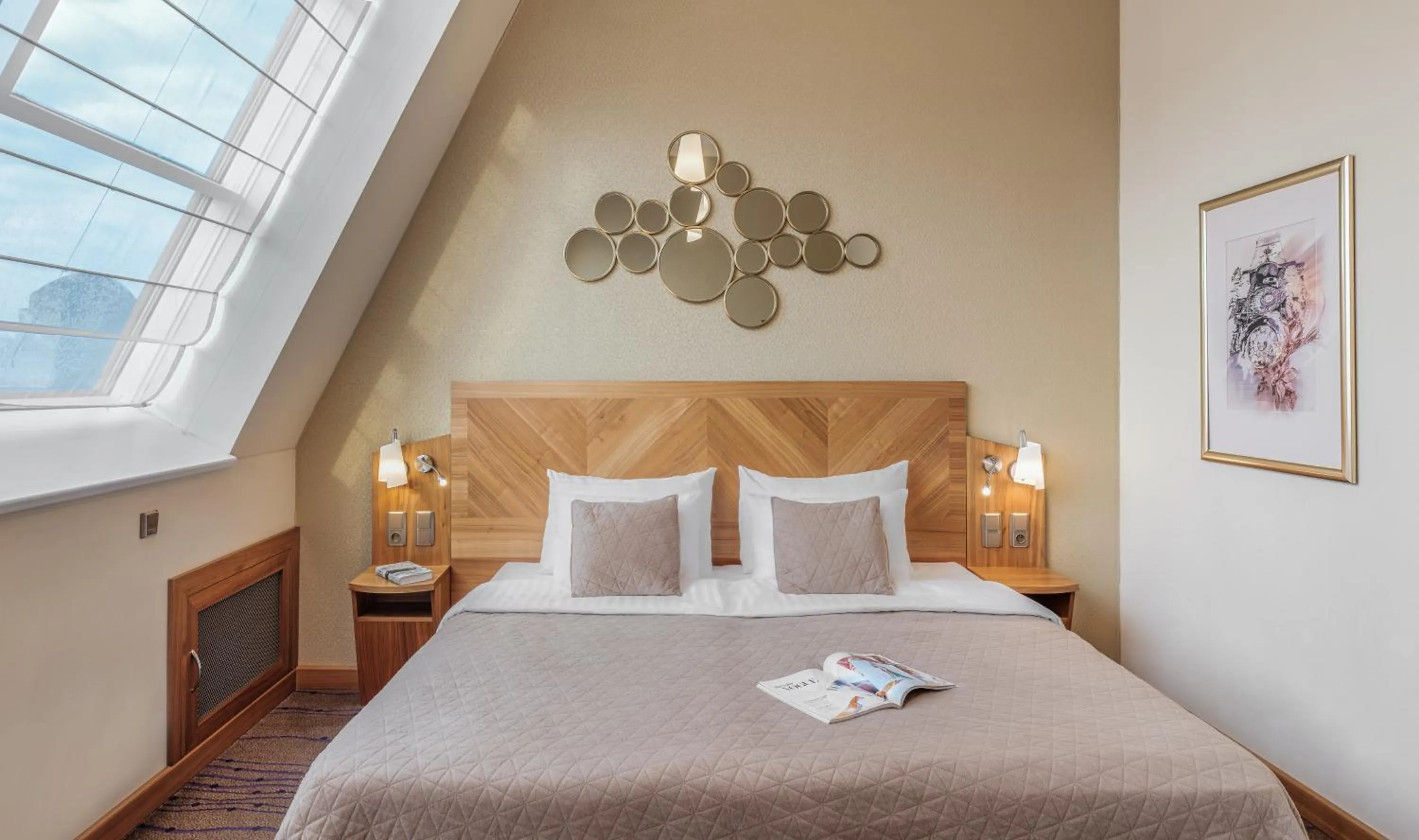 Bedroom, Bed in Crown Palace Apartments by Adrez