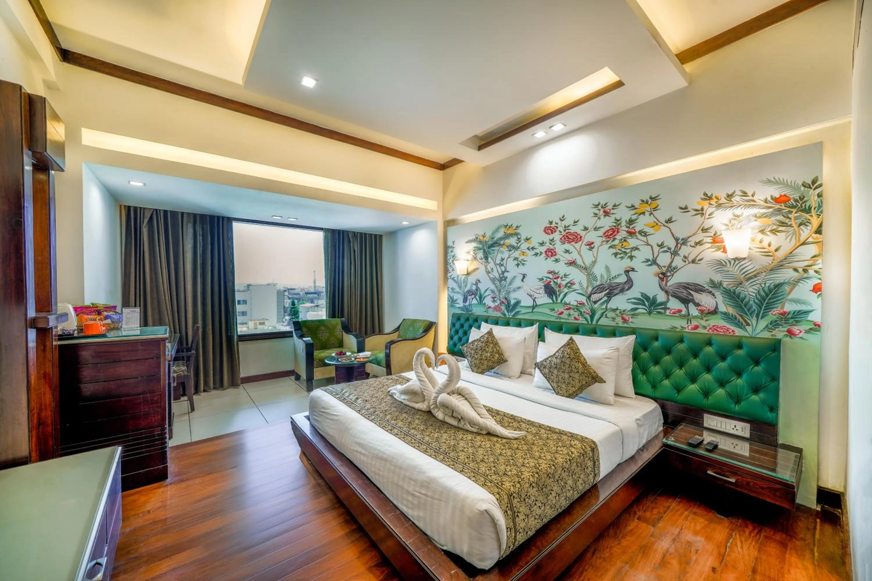 Bed in Hotel Saffron Leaf