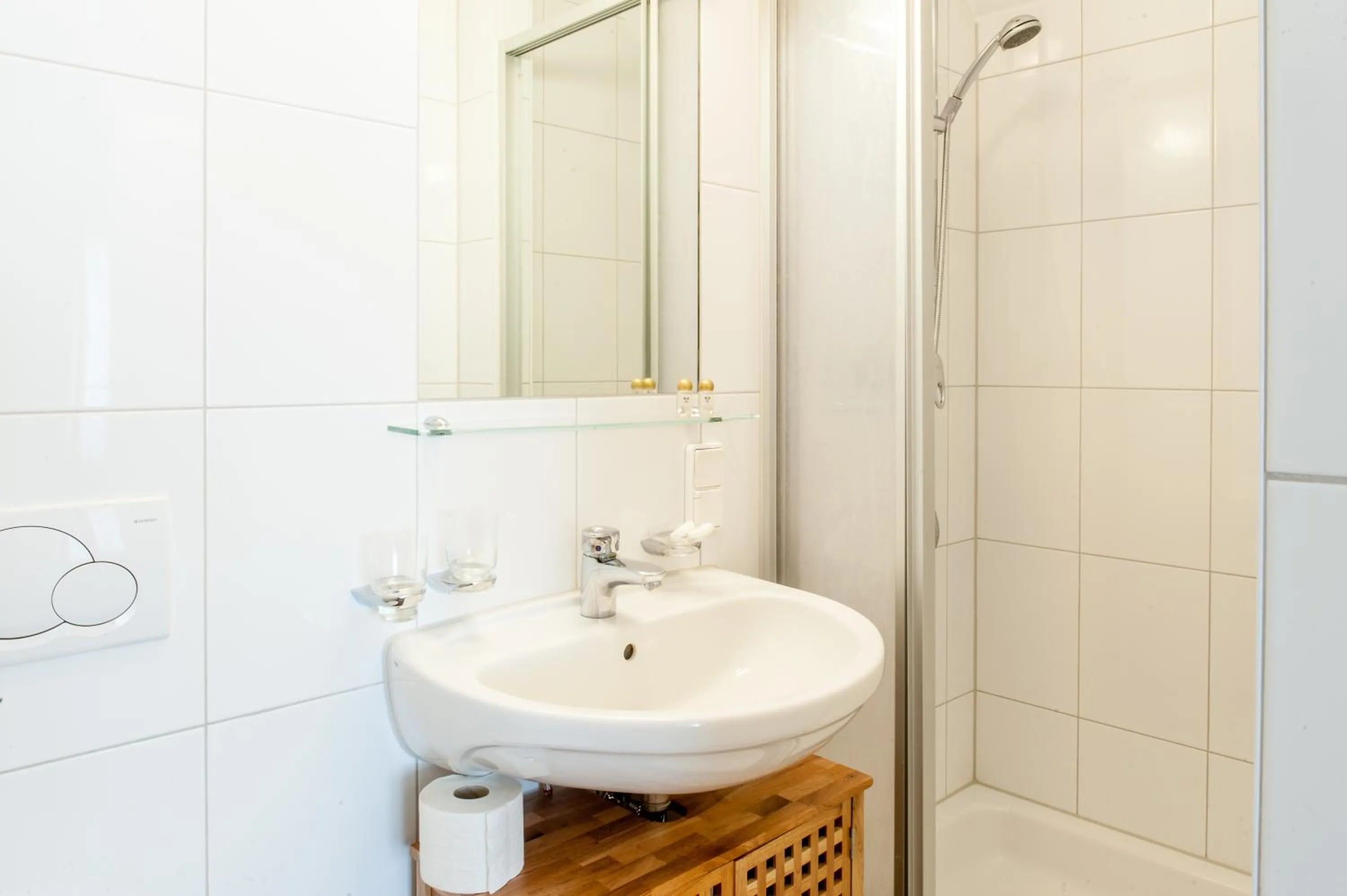 Bathroom in Gästehaus Brugger