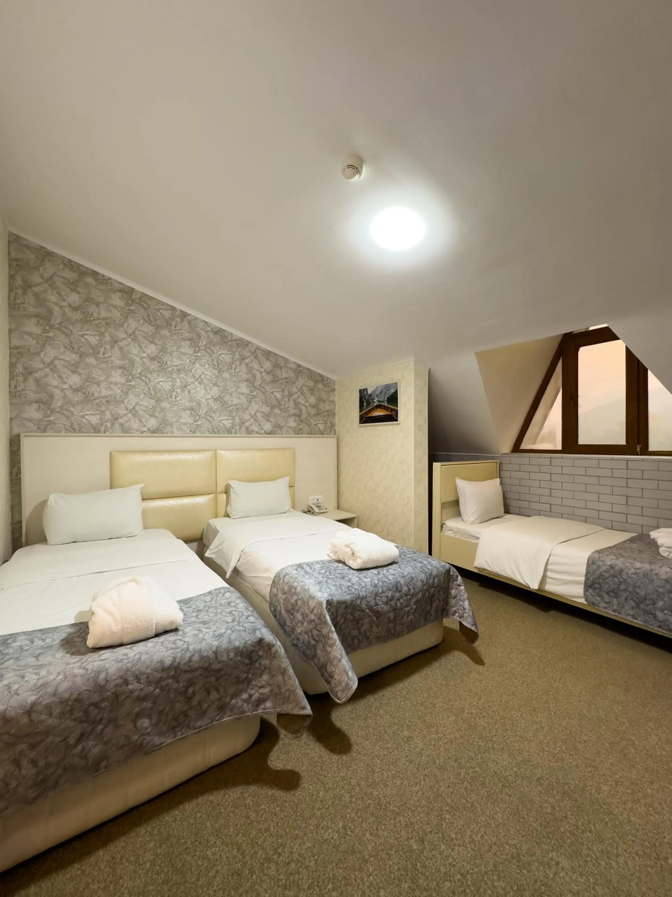 Bed in Gabala Yeddi Gozel Hotel