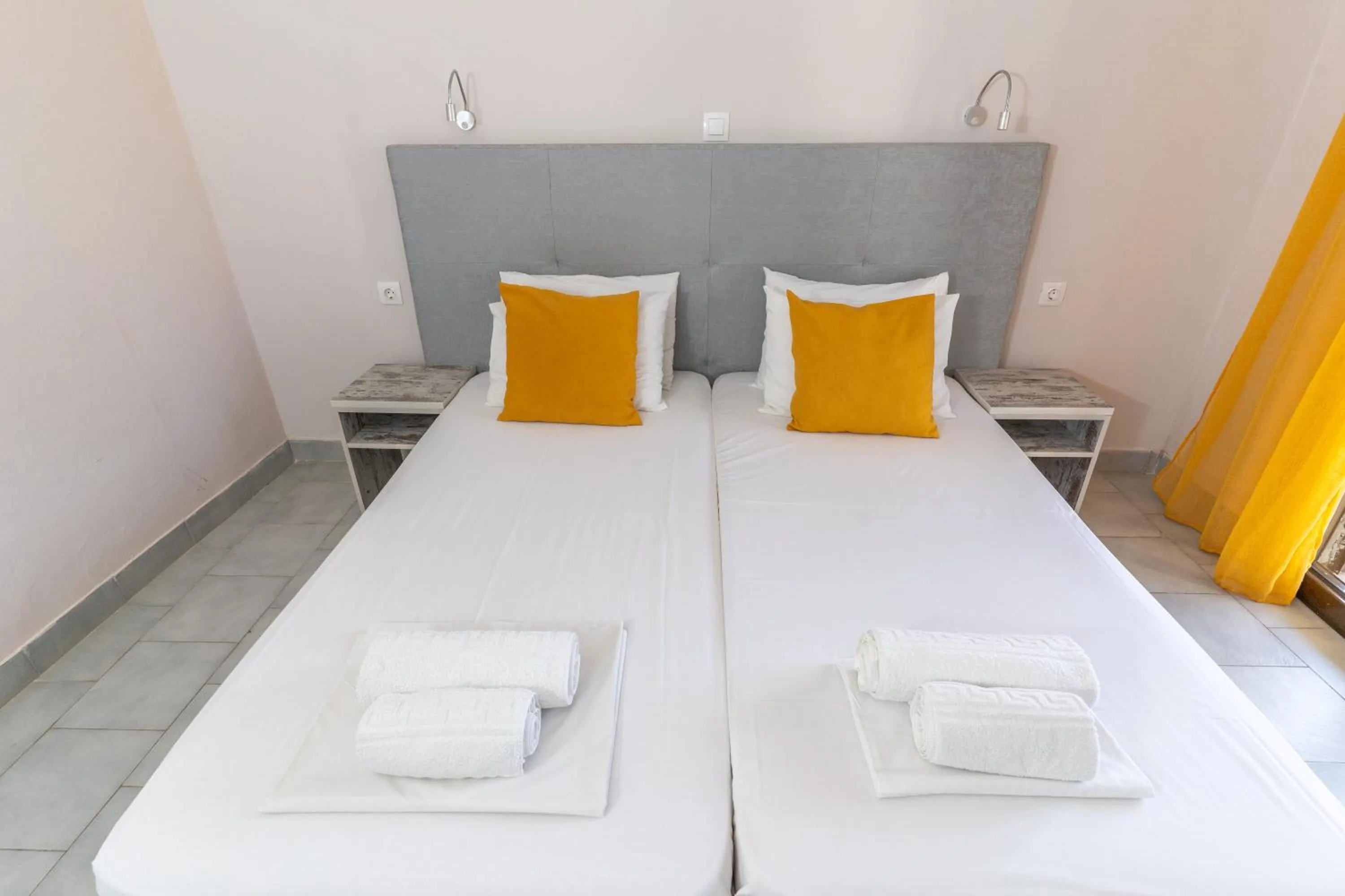 Bedroom, Bed in Blue Waves Corfu