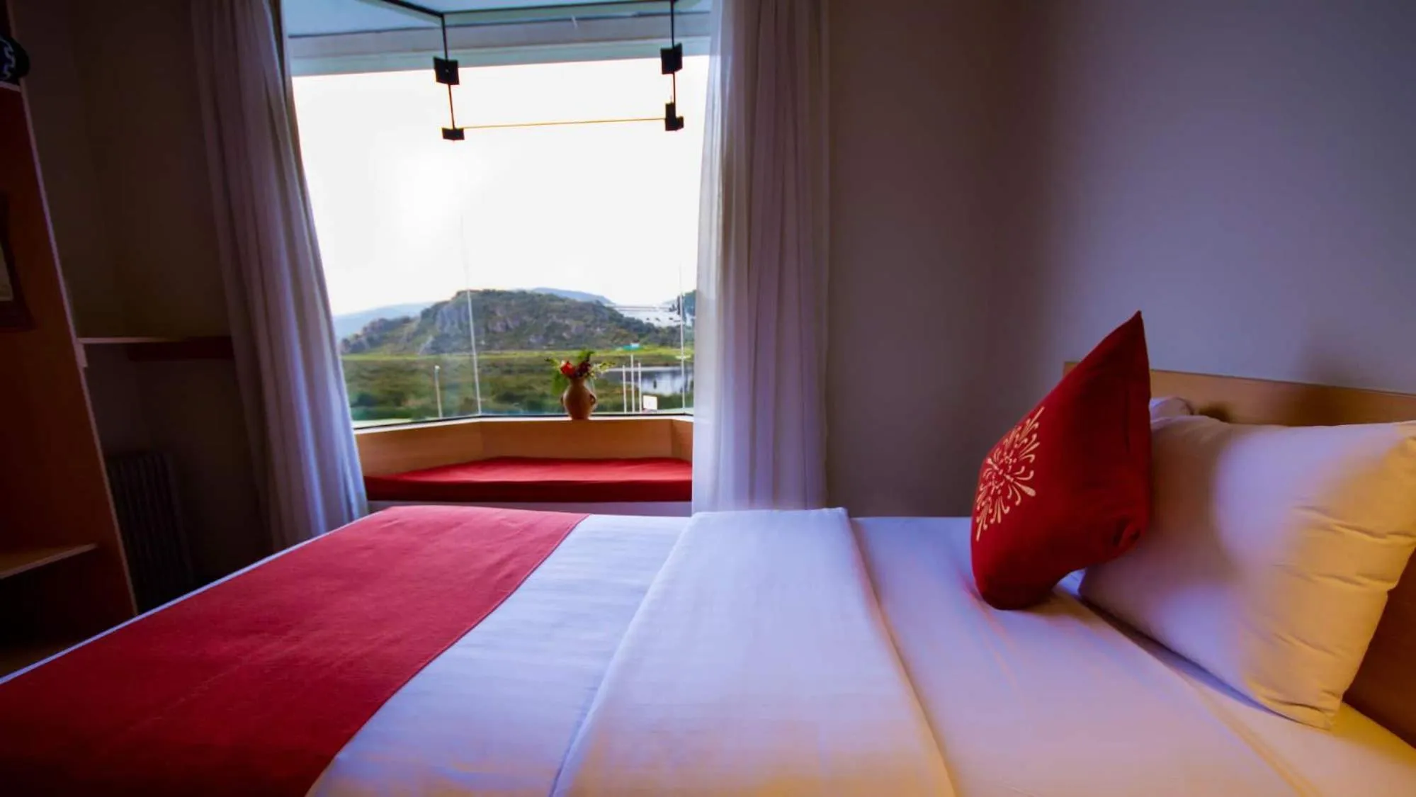 Bed in Lake Titicaca Hotel