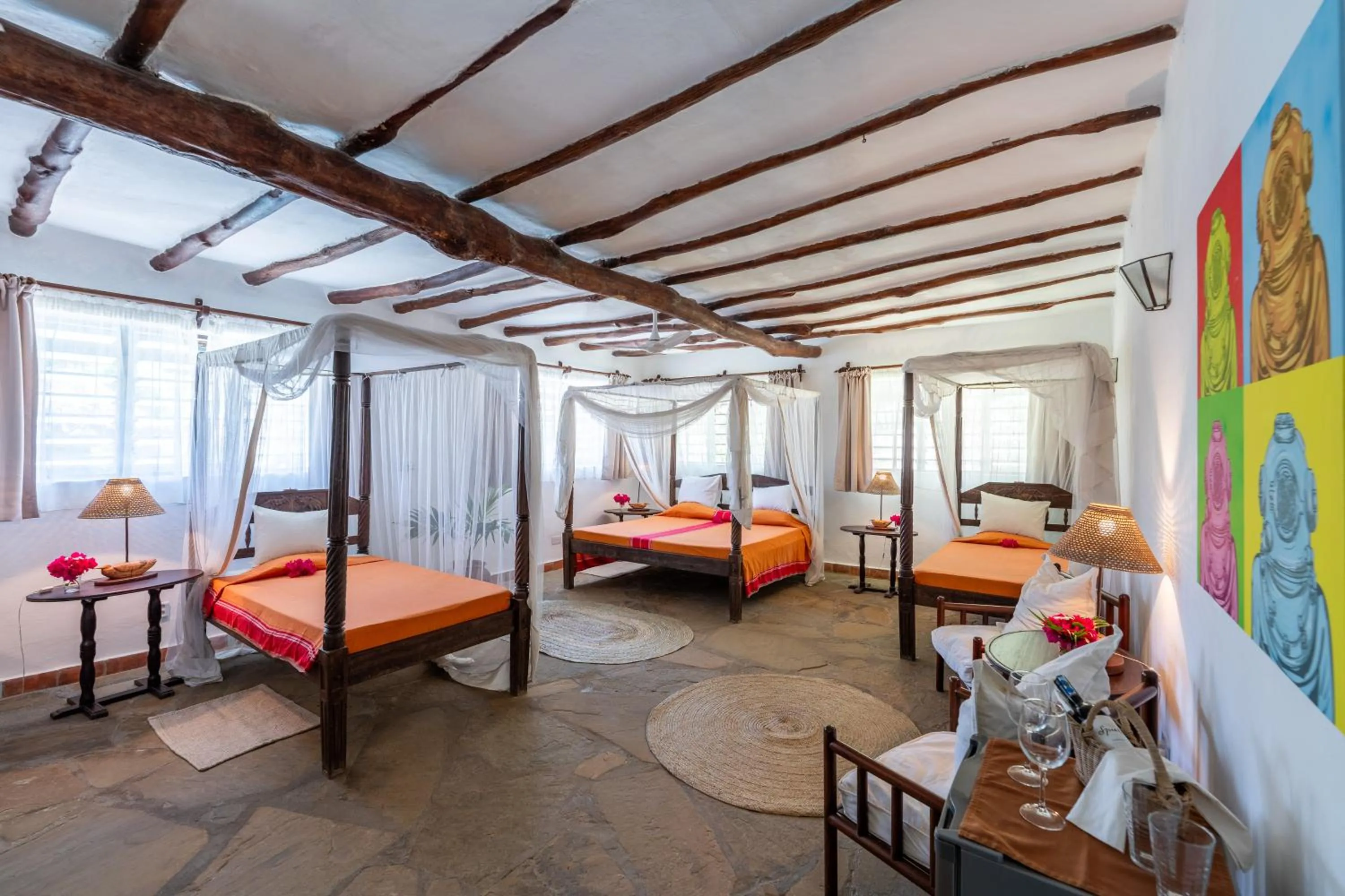 Family Room with Private Bathroom in Diani Marine Divers Village