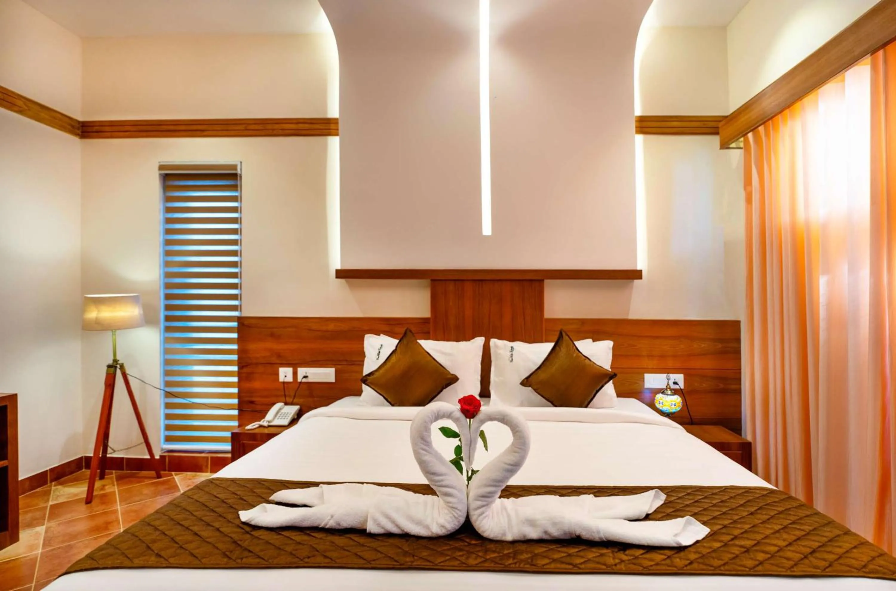 Bed in Casa Bella, Thekkady