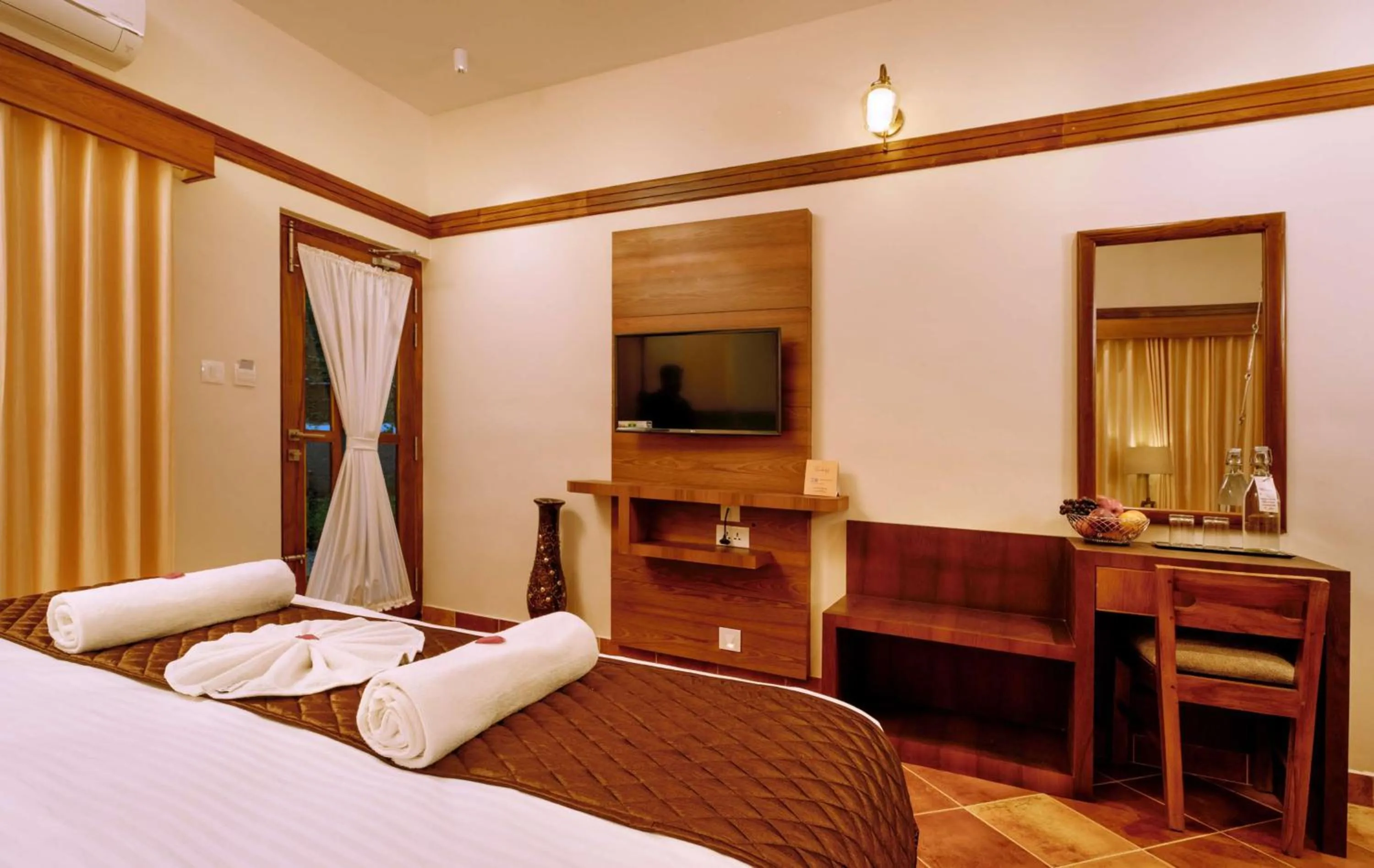 Bed in Casa Bella, Thekkady
