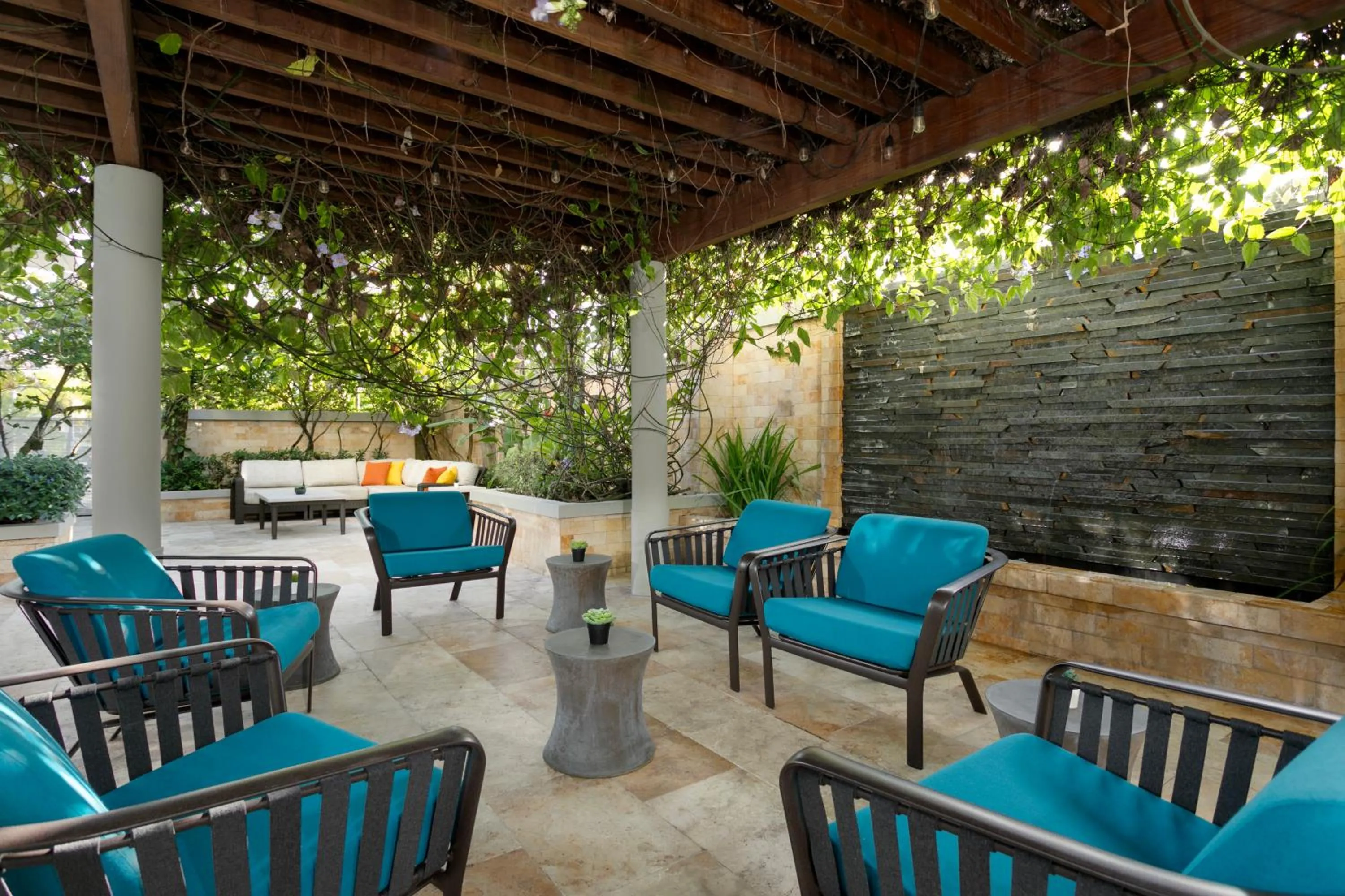 Seating area in Hyatt House San Juan
