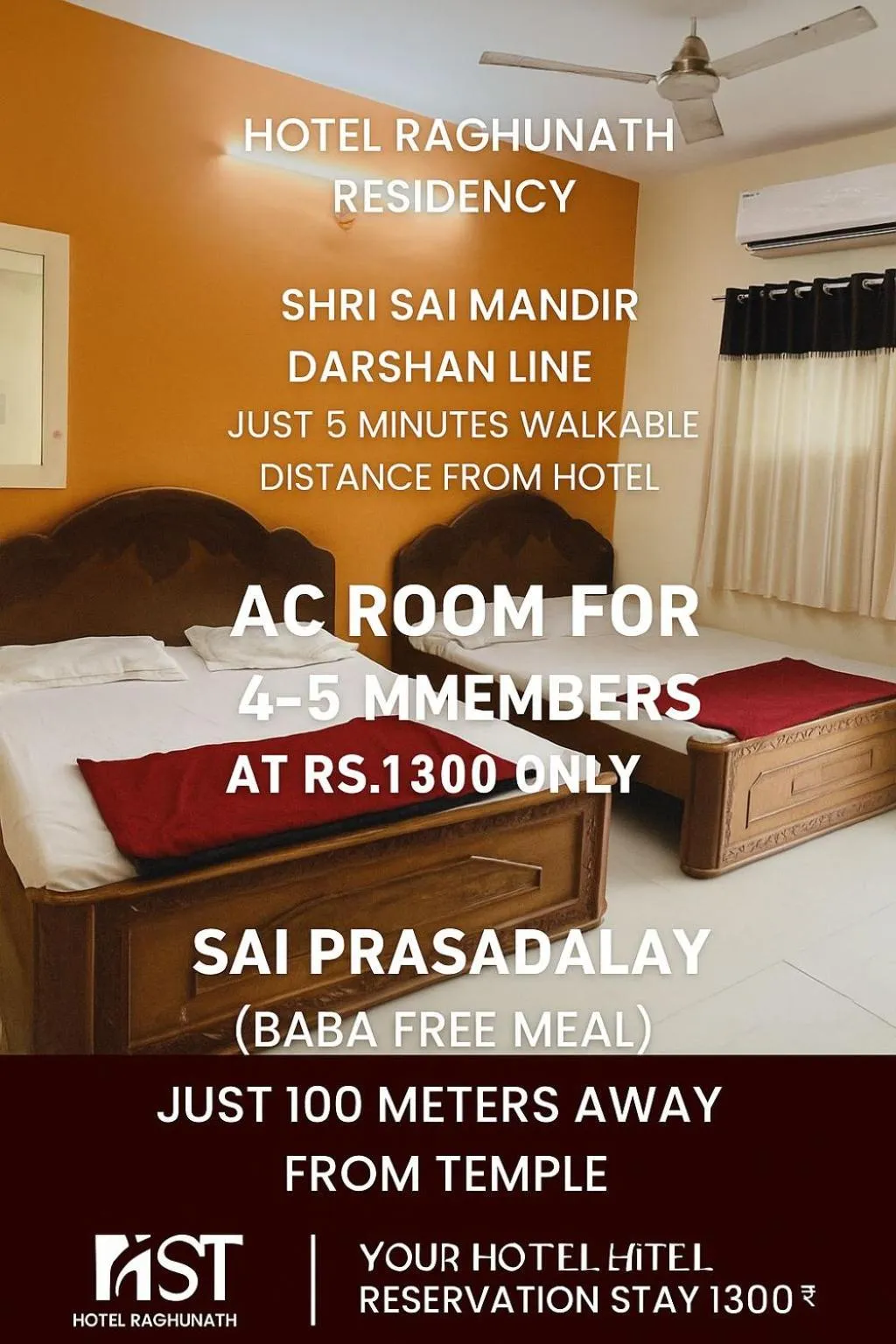 Bed in Hotel Raghunath Residency Niwas