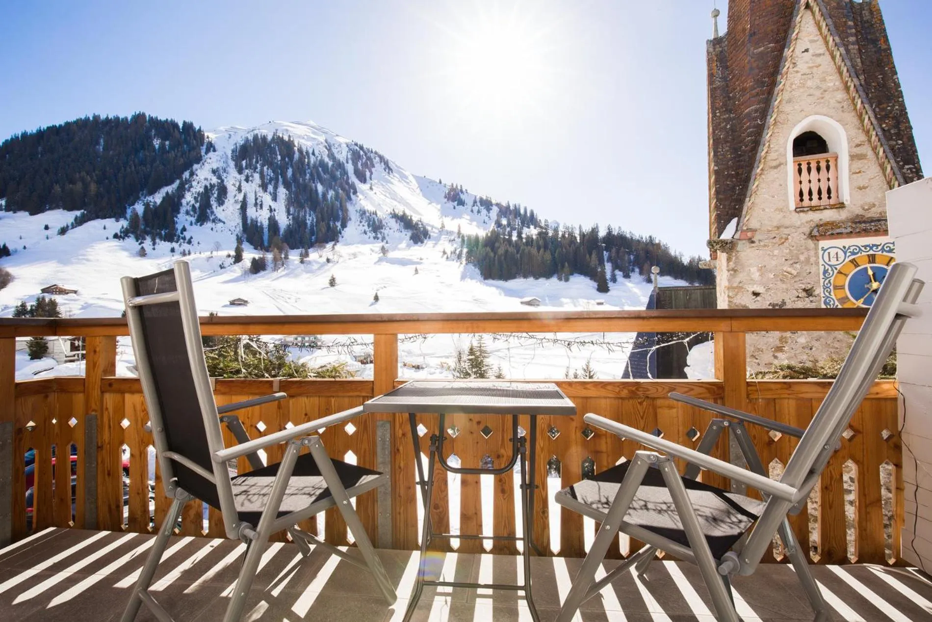 Balcony/Terrace in Hotel Madrisajoch