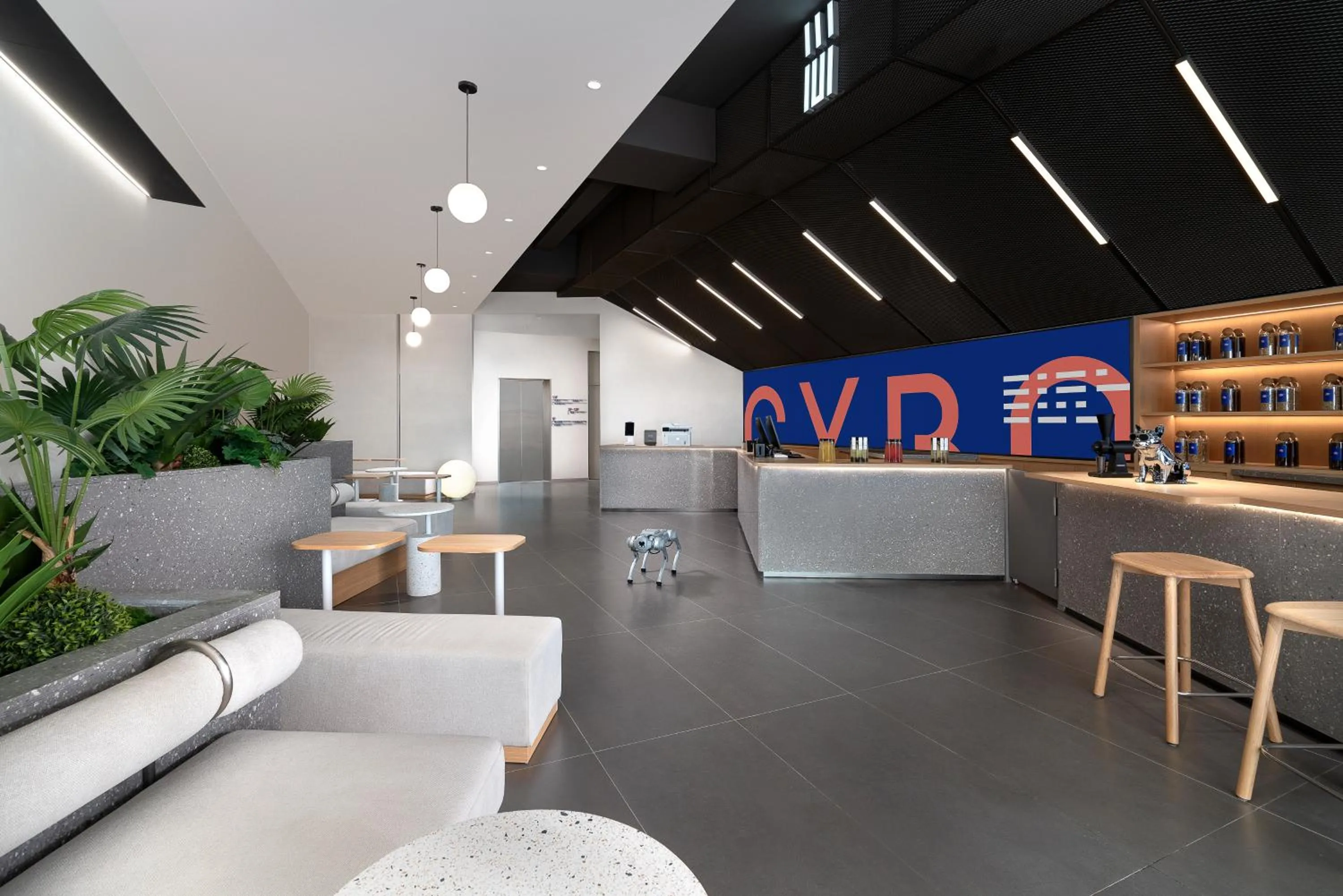 Seating area in CYBO Station SSAW Shangpin Hotel Luohu Shenzhen