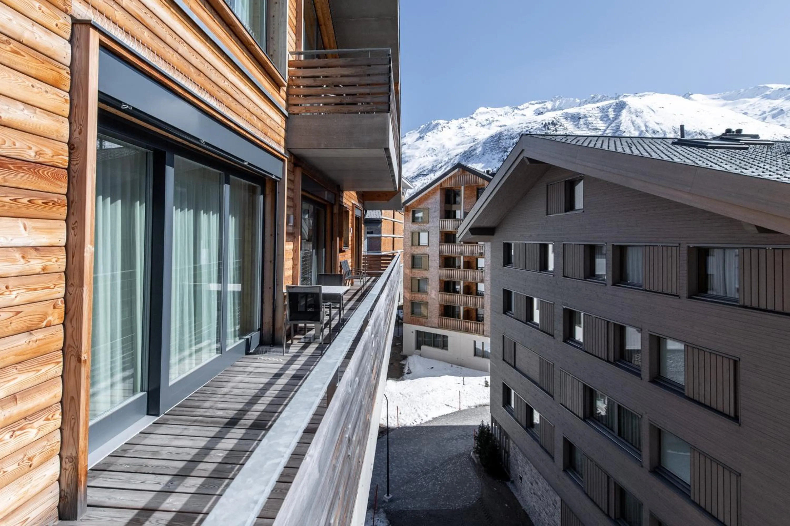 Balcony/Terrace in Andermatt Alpine Apartments