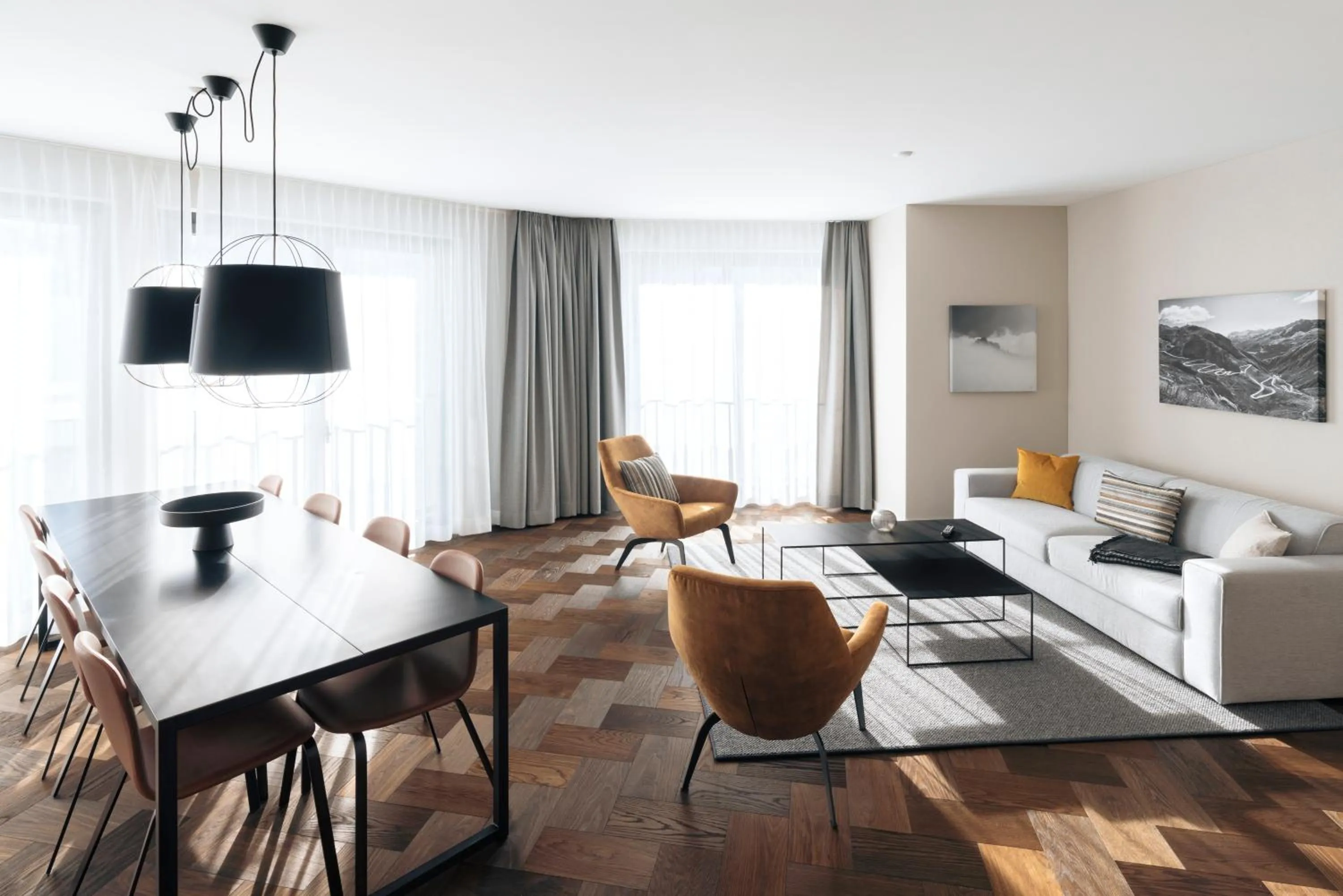 Dining area in Andermatt Alpine Apartments