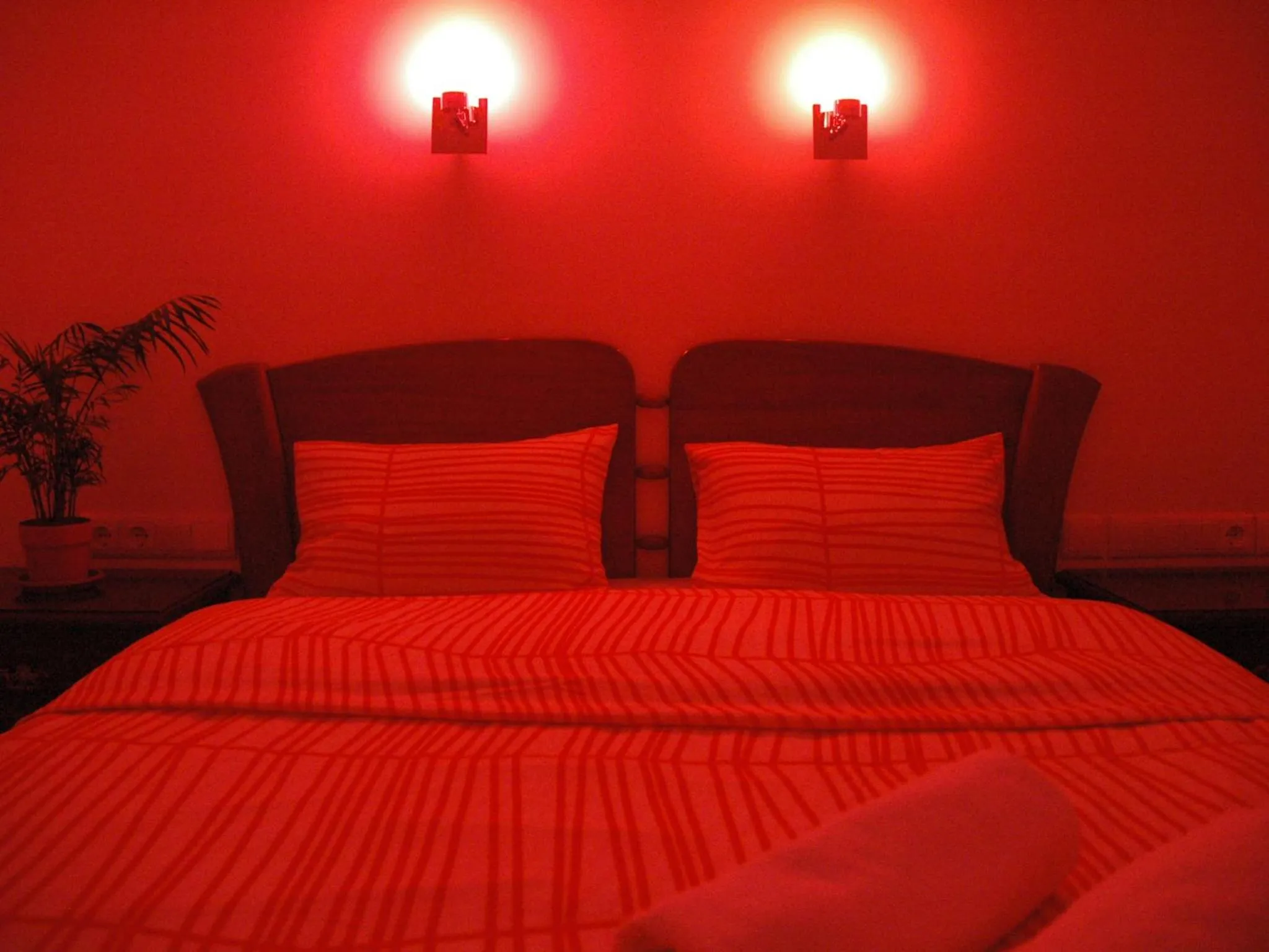 Bed in Welcome Guest House