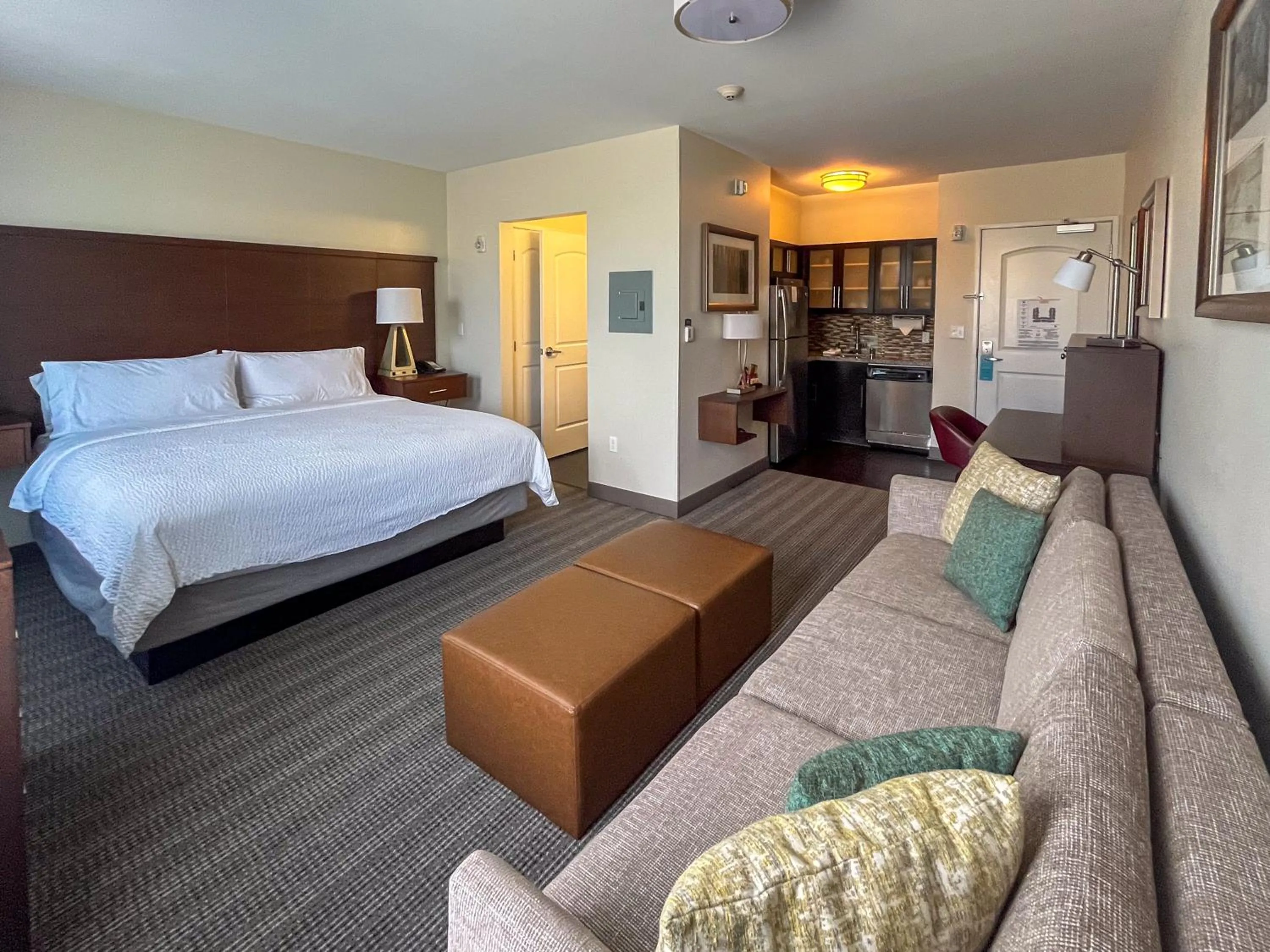 Seating area, Bed in Staybridge Suites Carlsbad/San Diego by IHG