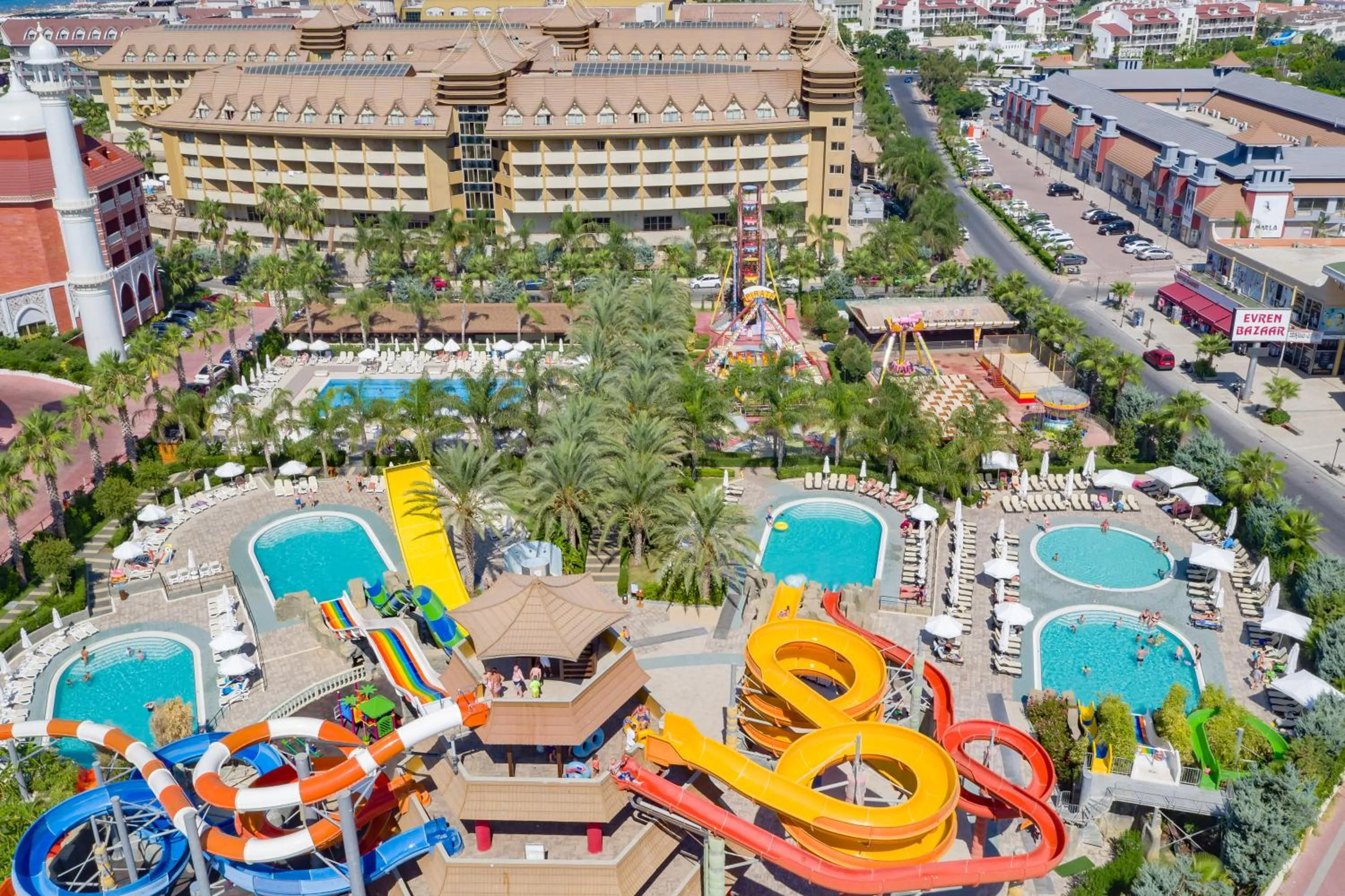 Aqua park in Royal Taj Mahal Hotel