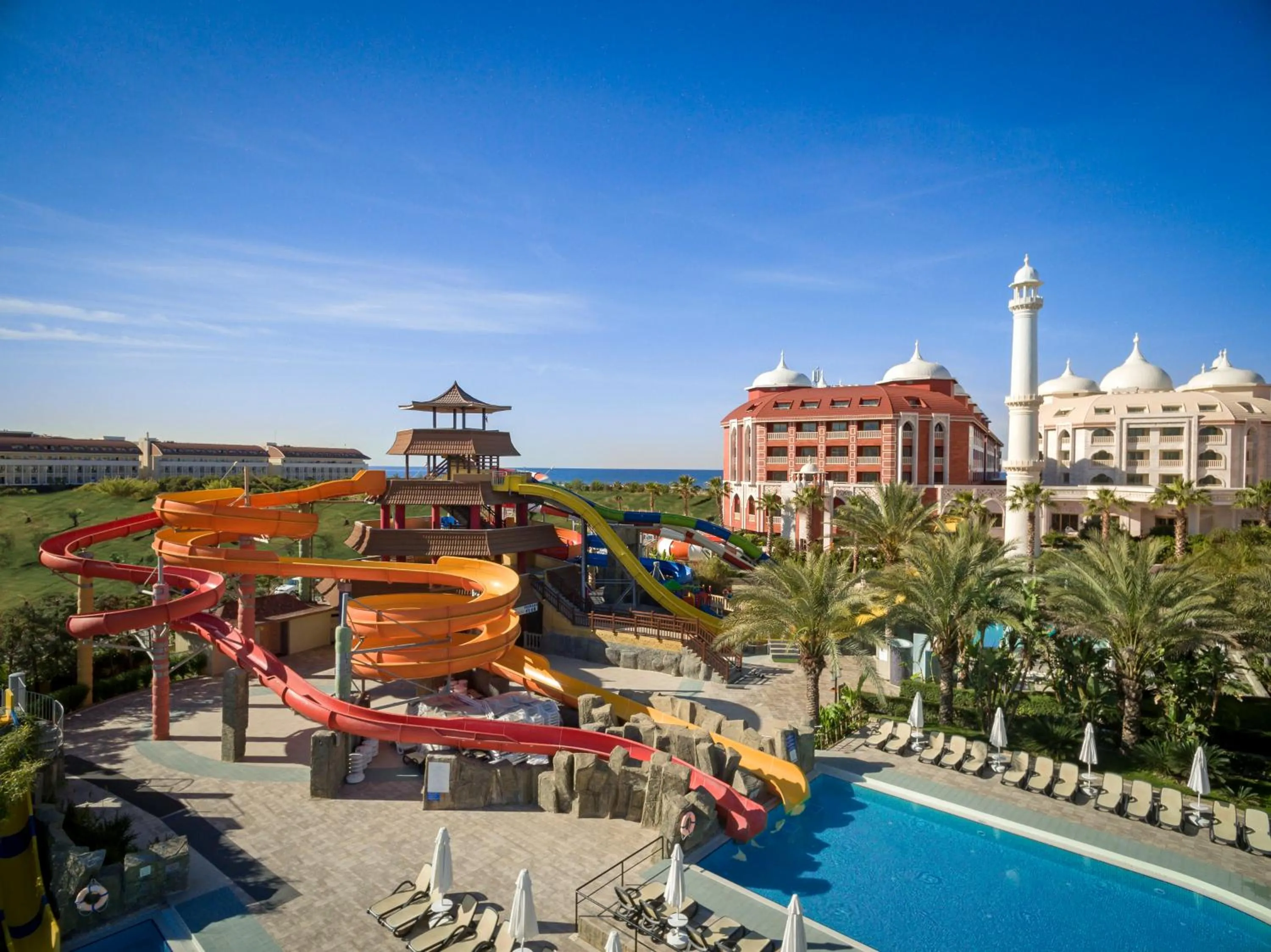 Aqua park in Royal Taj Mahal Hotel
