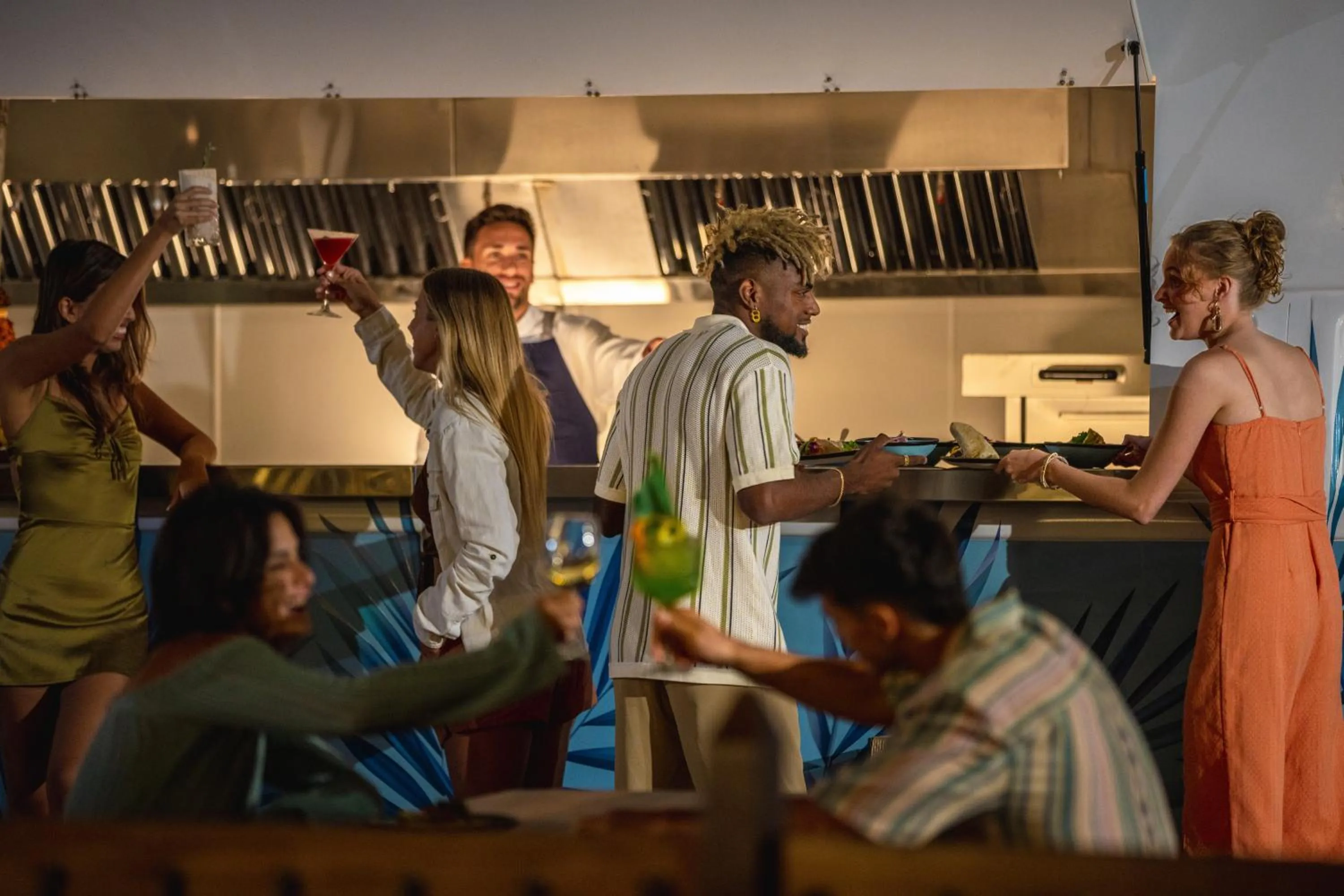 Evening entertainment in Hyatt Vivid Grand Island Cancun-All Inclusive Adults Only