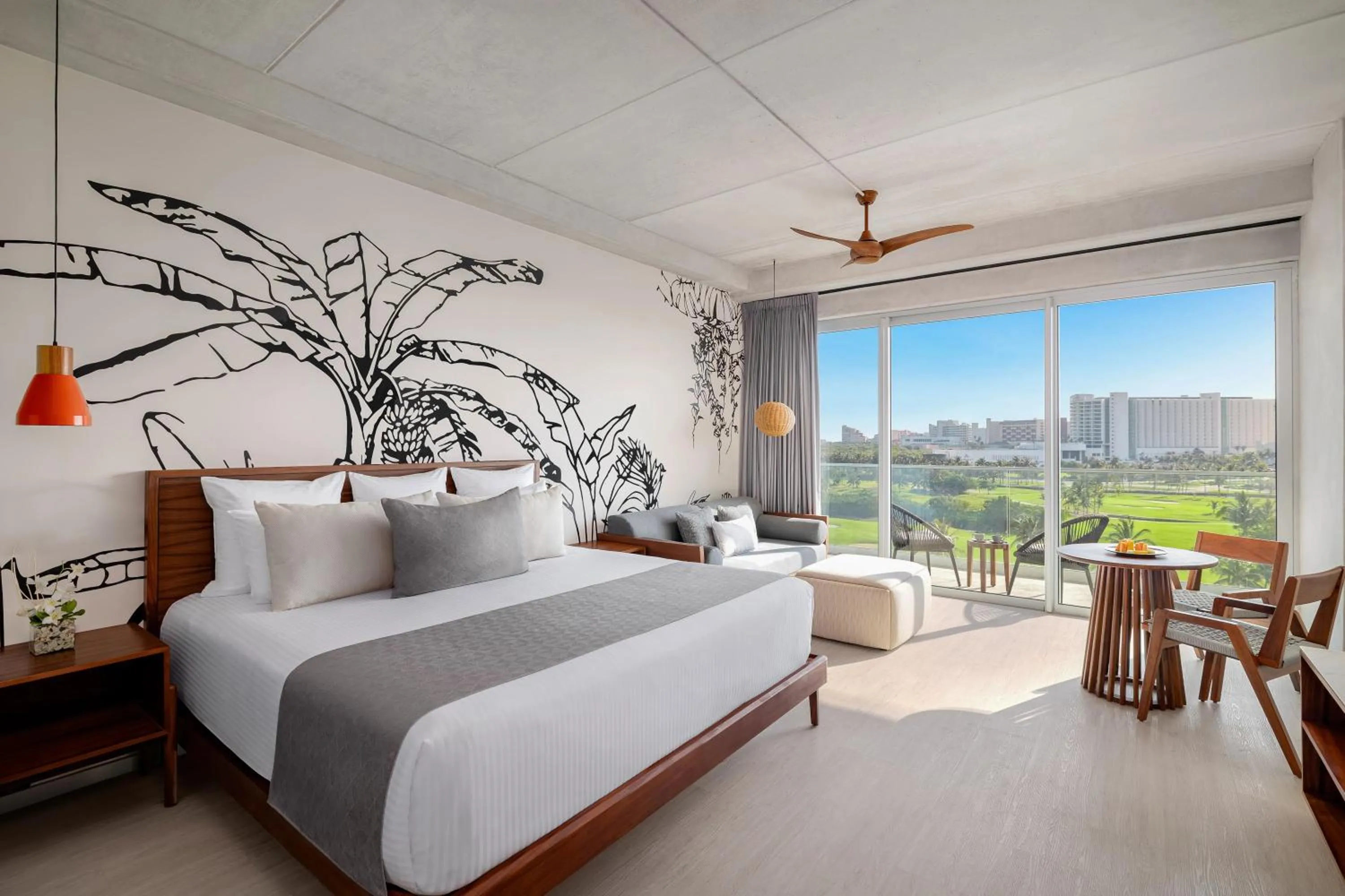 View (from property/room), Bed in Hyatt Vivid Grand Island Cancun-All Inclusive Adults Only