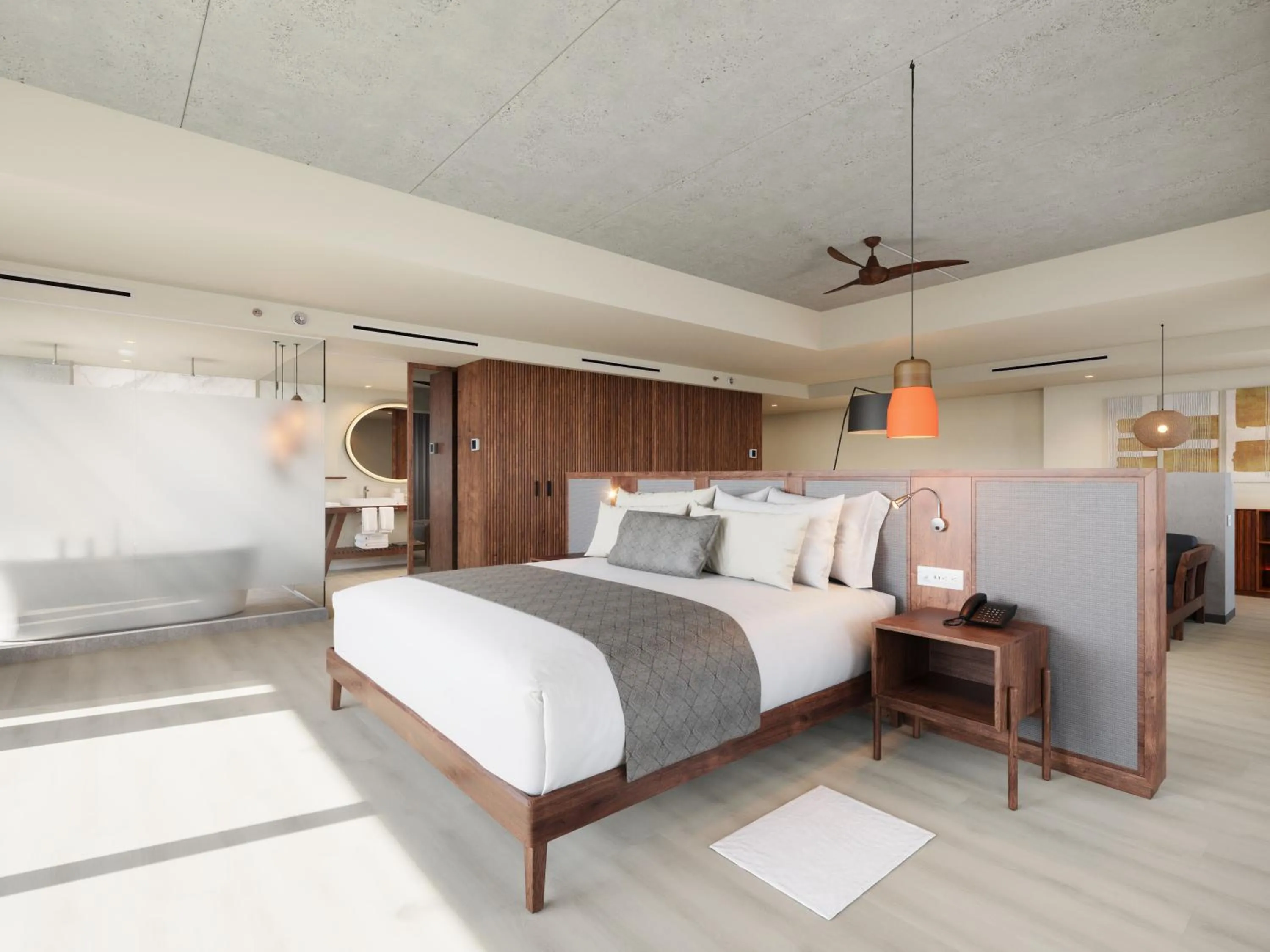 Bed in Hyatt Vivid Grand Island Cancun-All Inclusive Adults Only