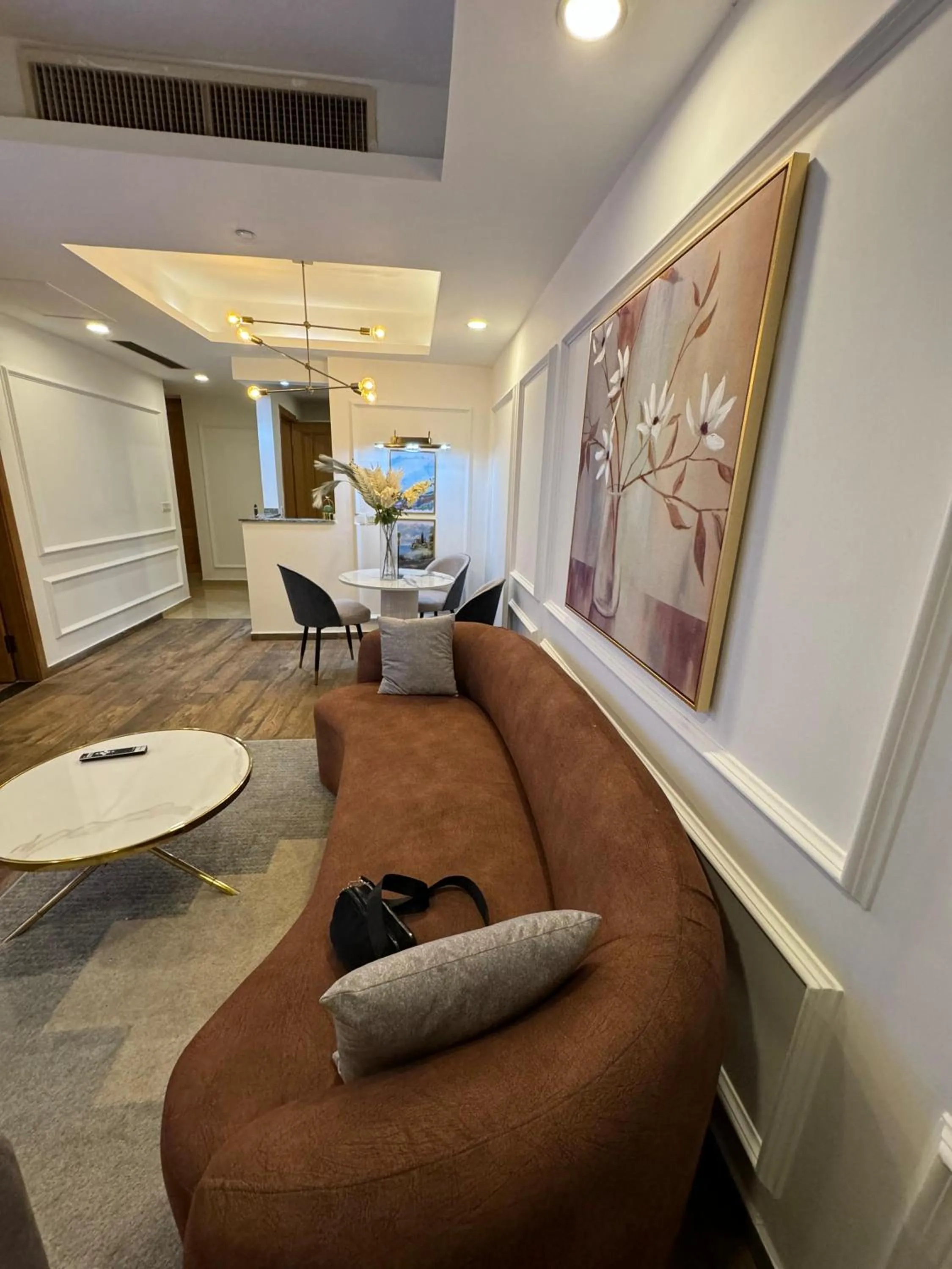 Living room in The Centaurus Apartments