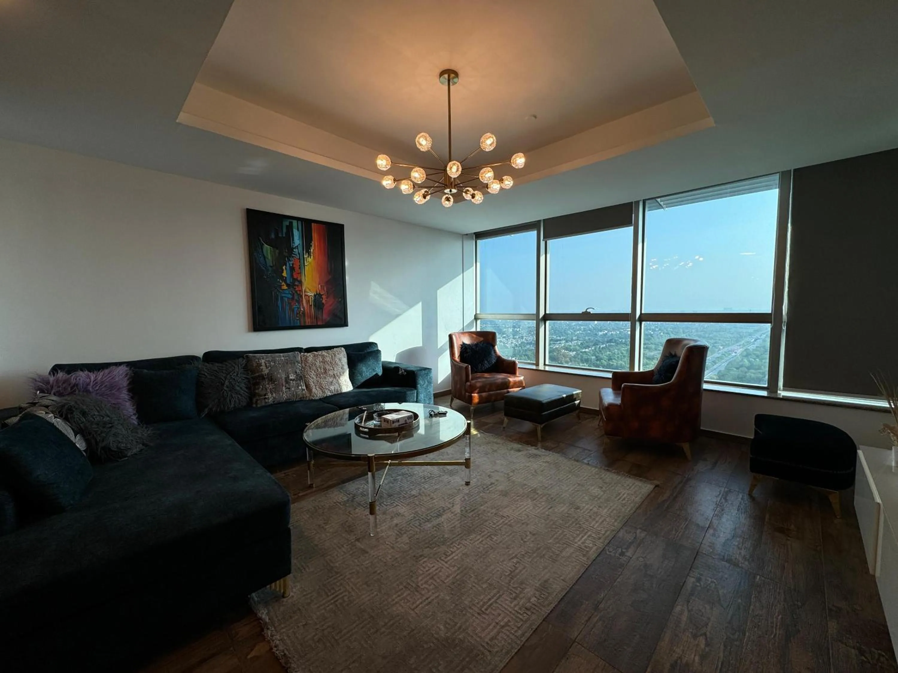 Living room in The Centaurus Apartments