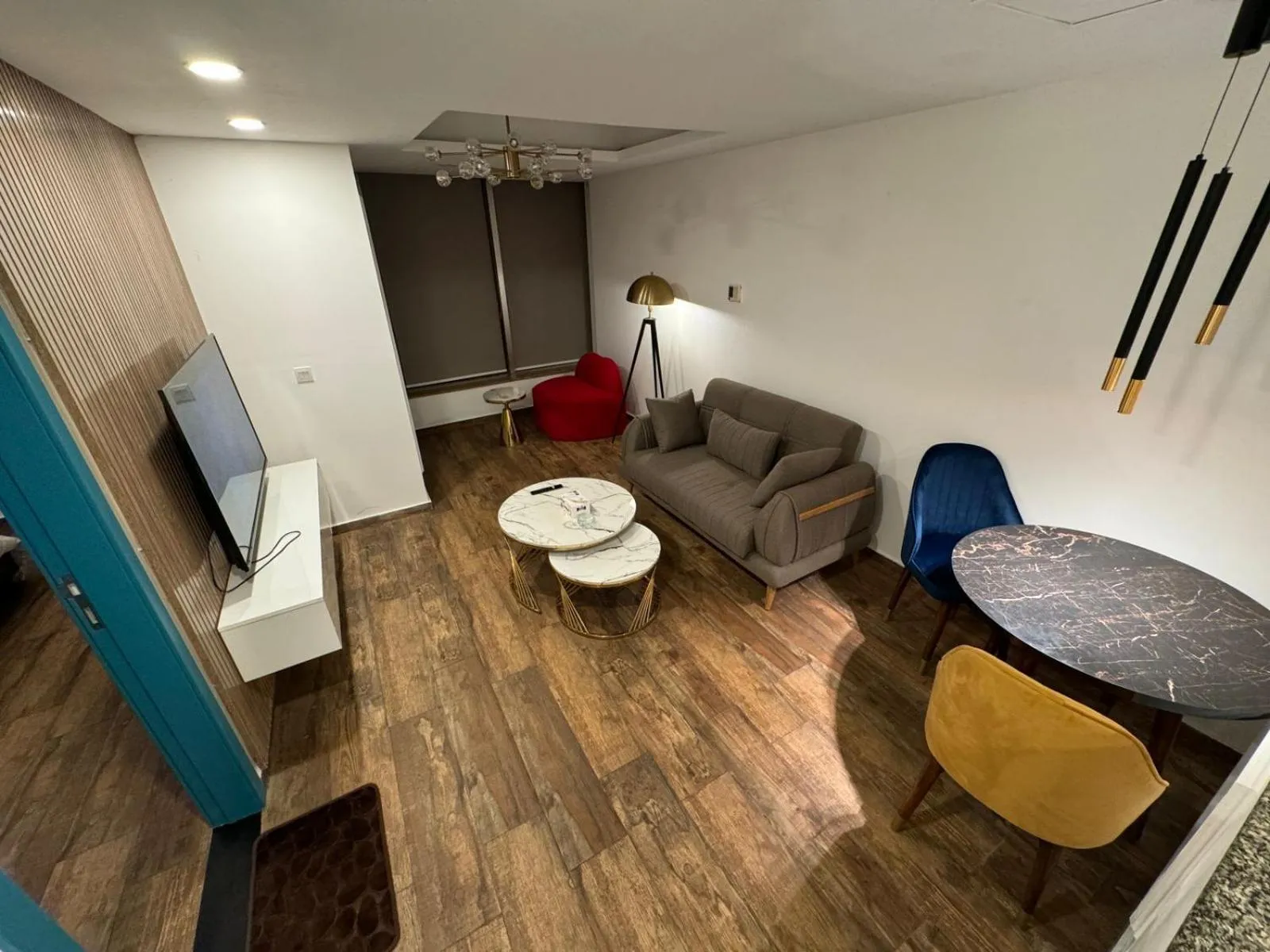 Living room in The Centaurus Apartments