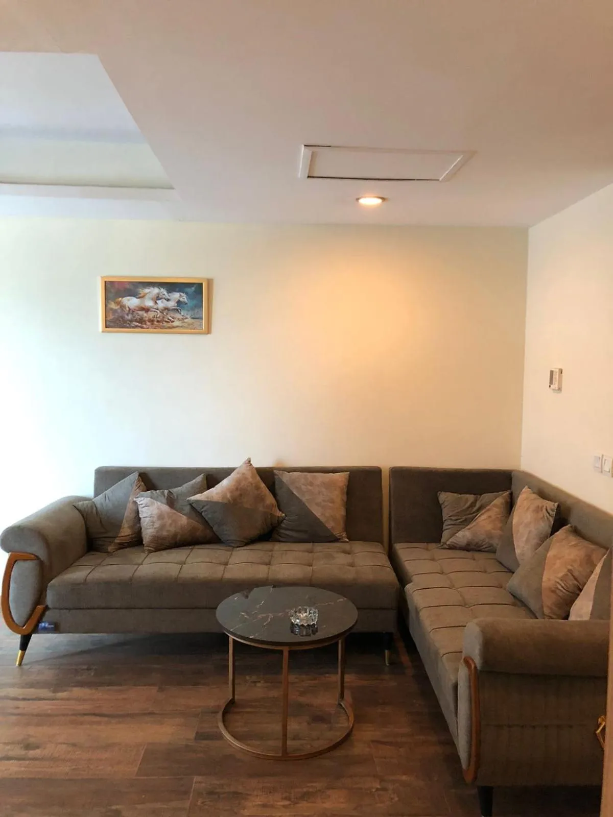Living room in The Centaurus Apartments