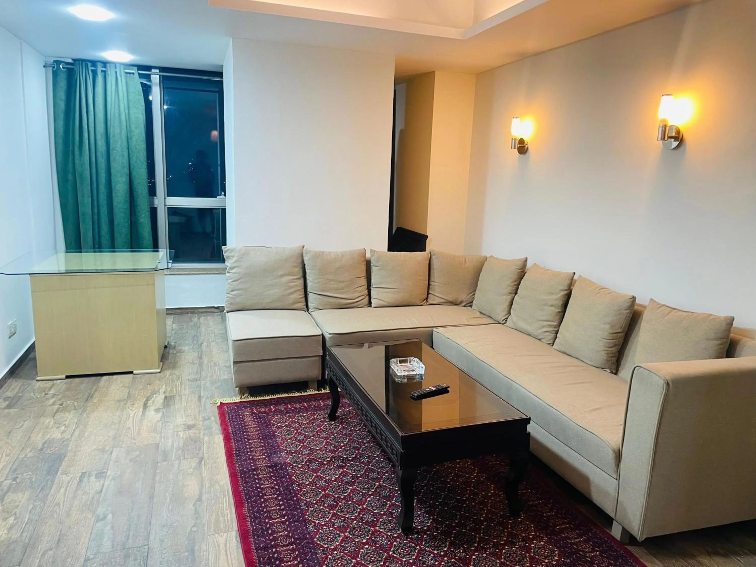 Living room in The Centaurus Apartments