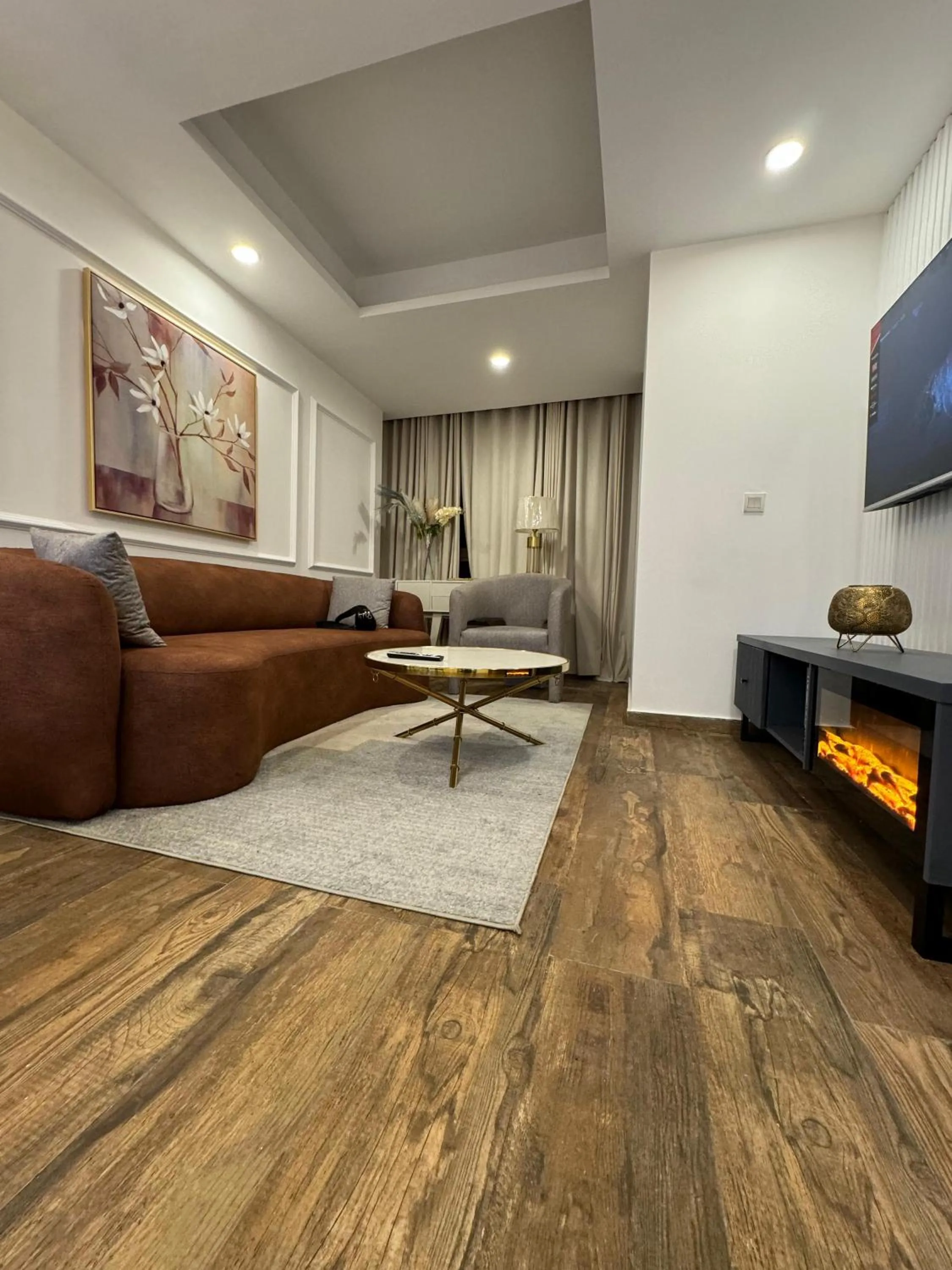 Living room in The Centaurus Apartments
