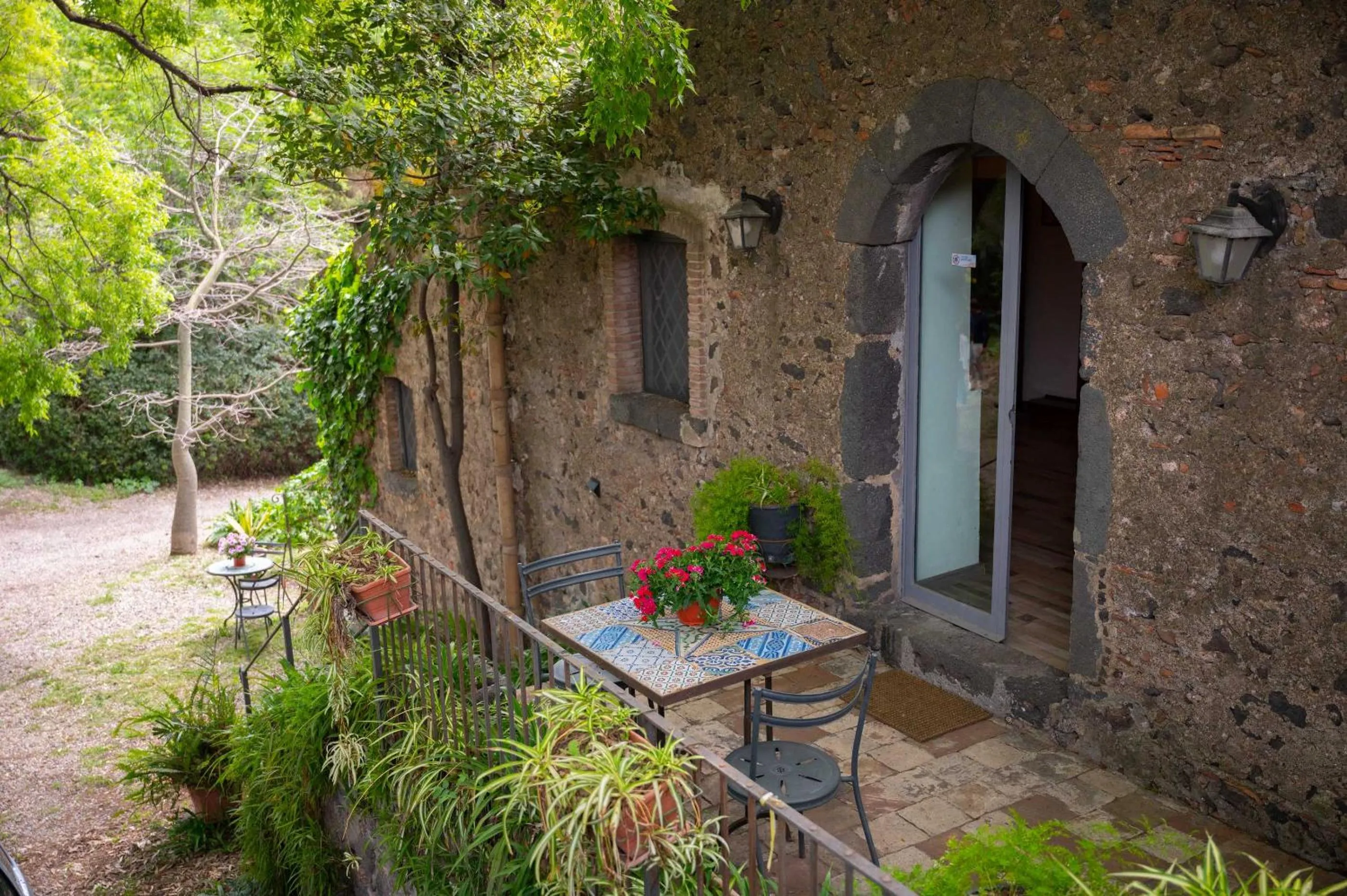 Patio in Etna Botanic Garden