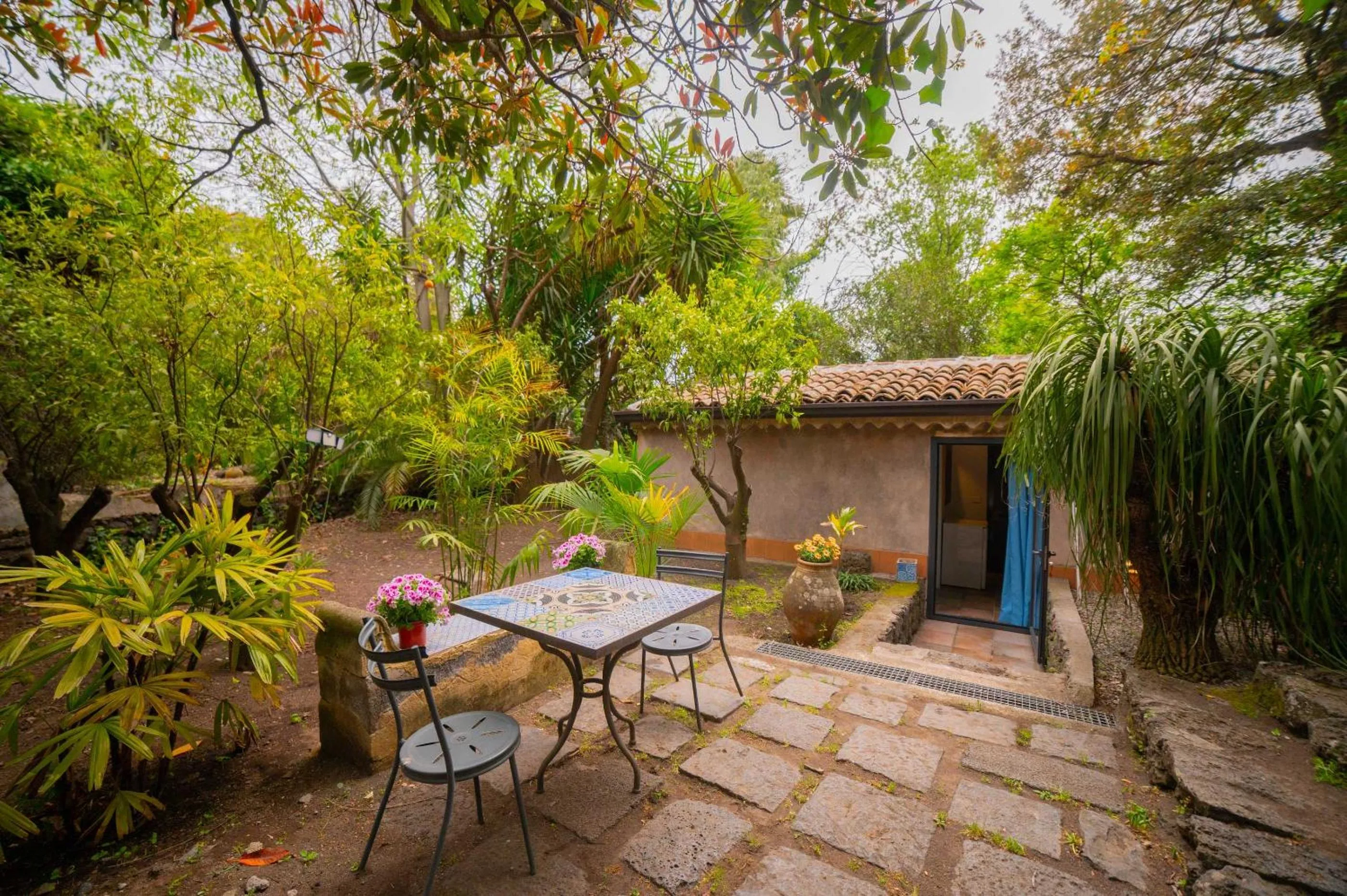 Patio in Etna Botanic Garden