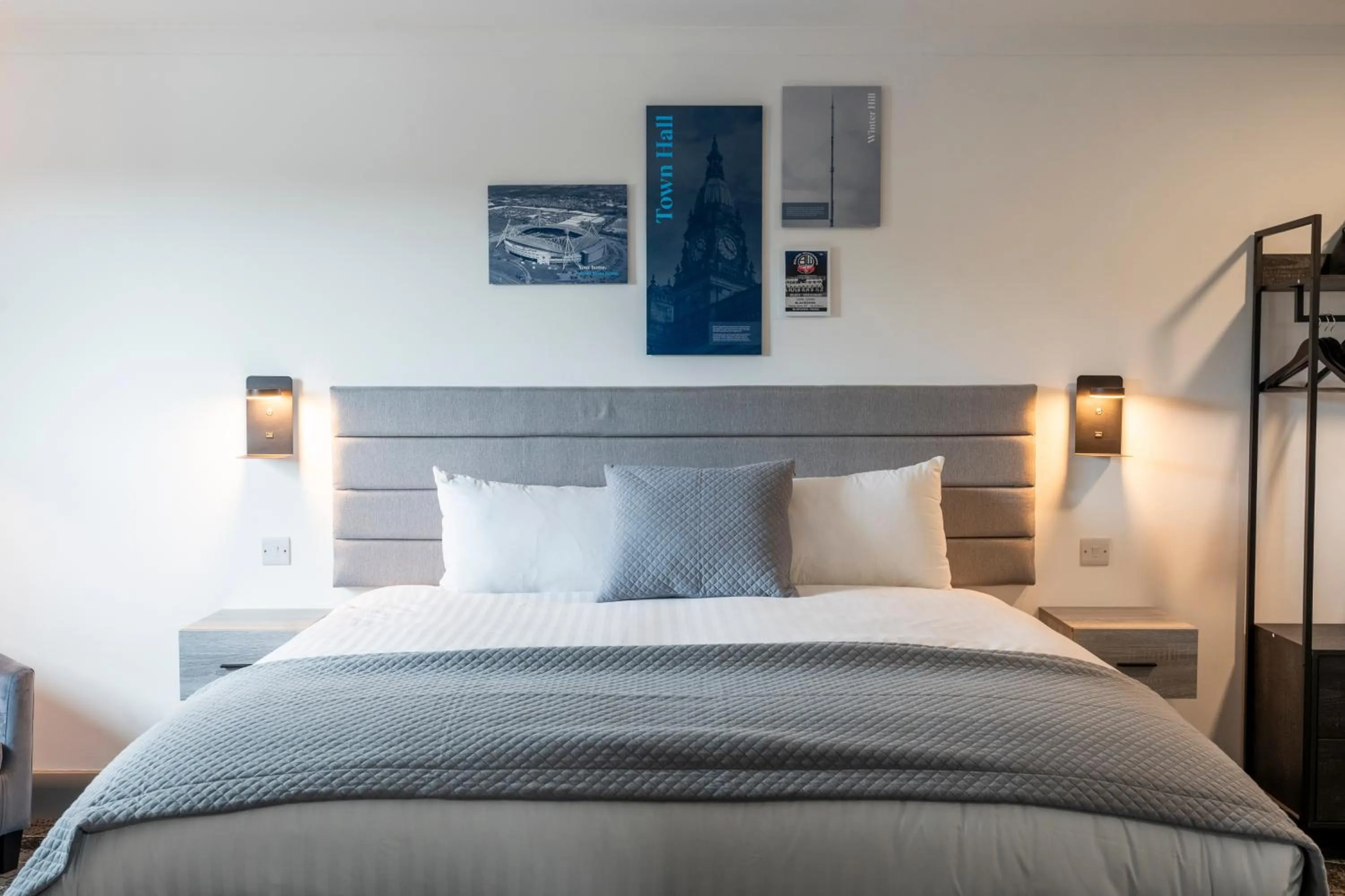 Bed in The Bolton Stadium Hotel, a member of Radisson Individuals