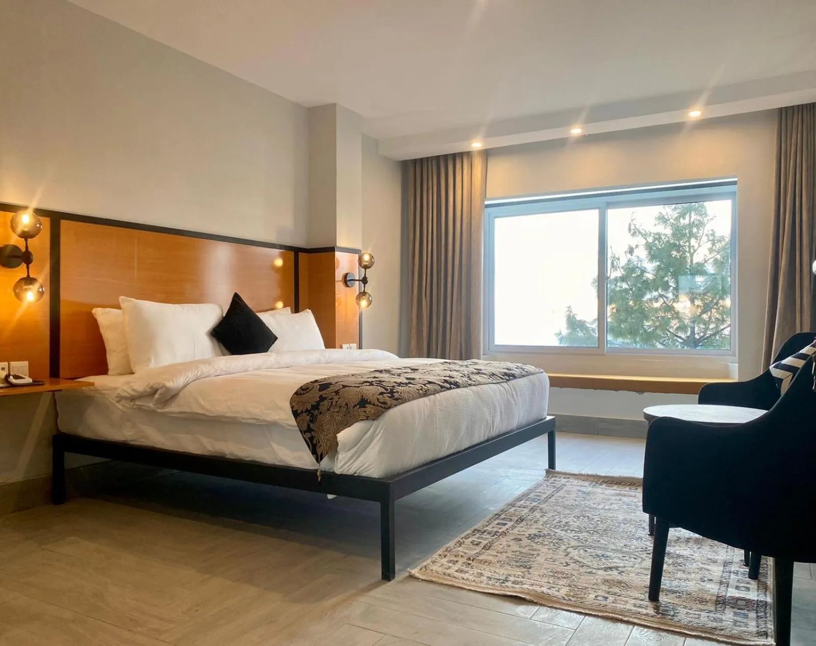 Bed in Sky Lodge Hotel