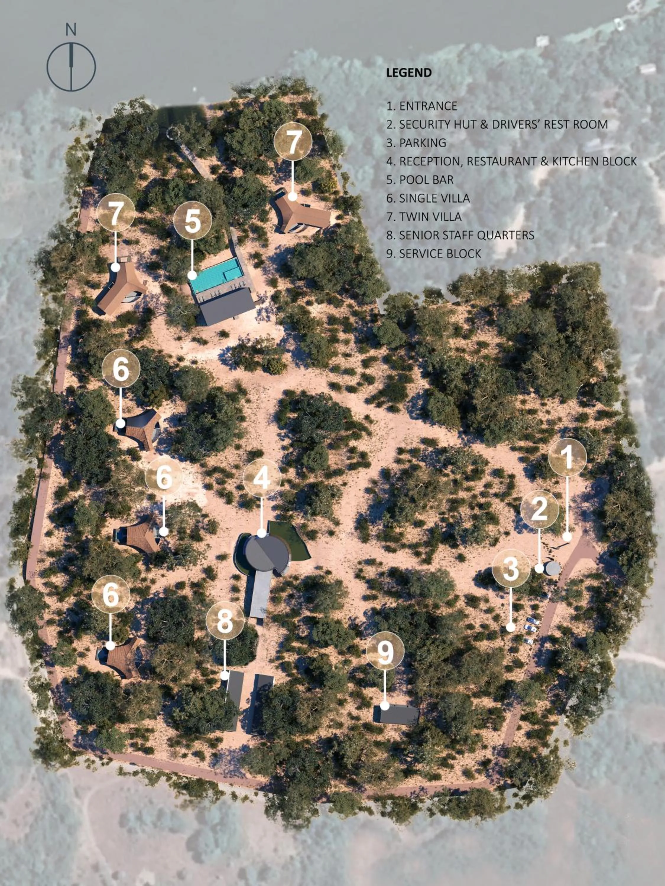 Bird's eye view in Taru Villas Villu - Wilpattu