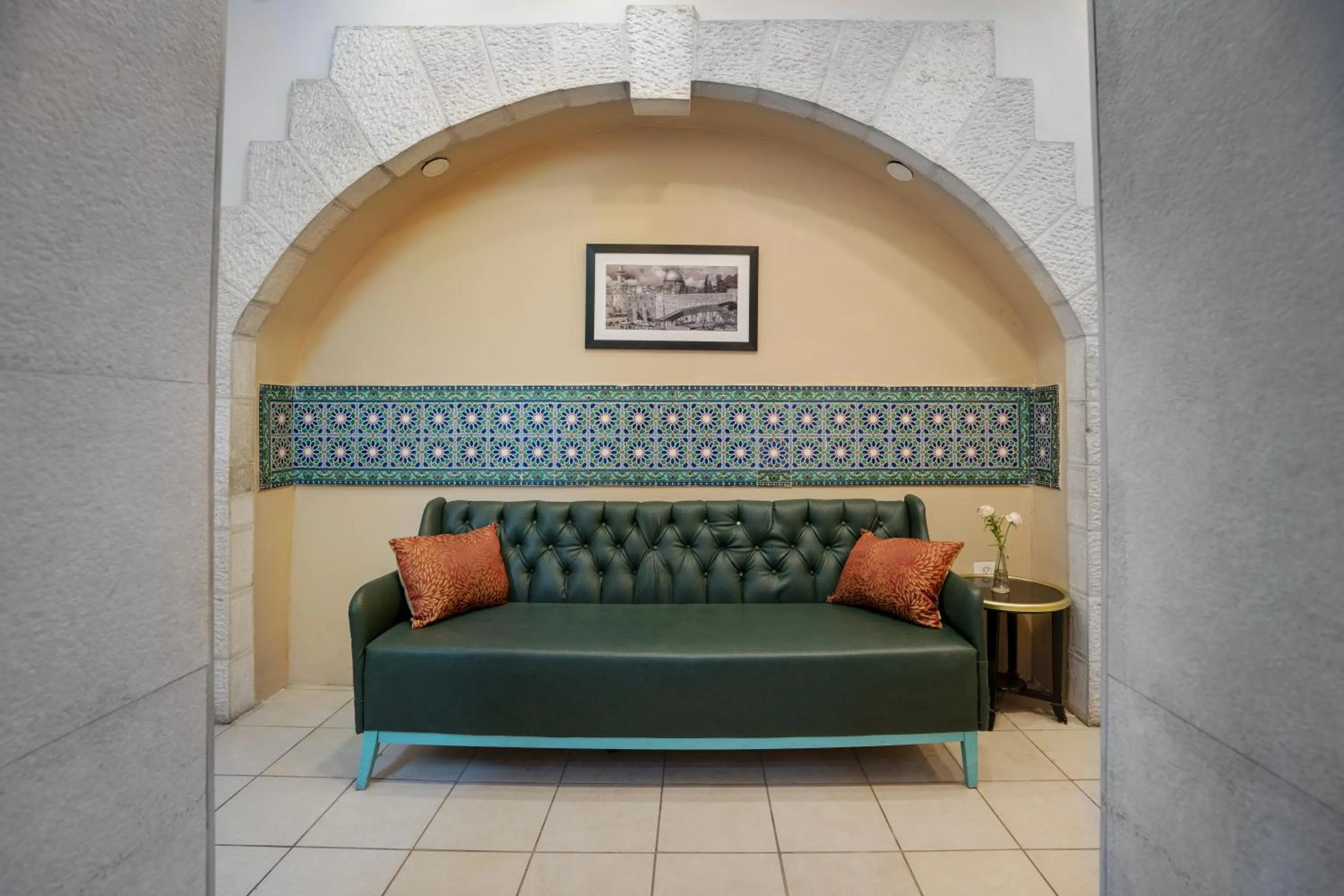 Seating area in The Sephardic House Hotel in The Jewish Quarter
