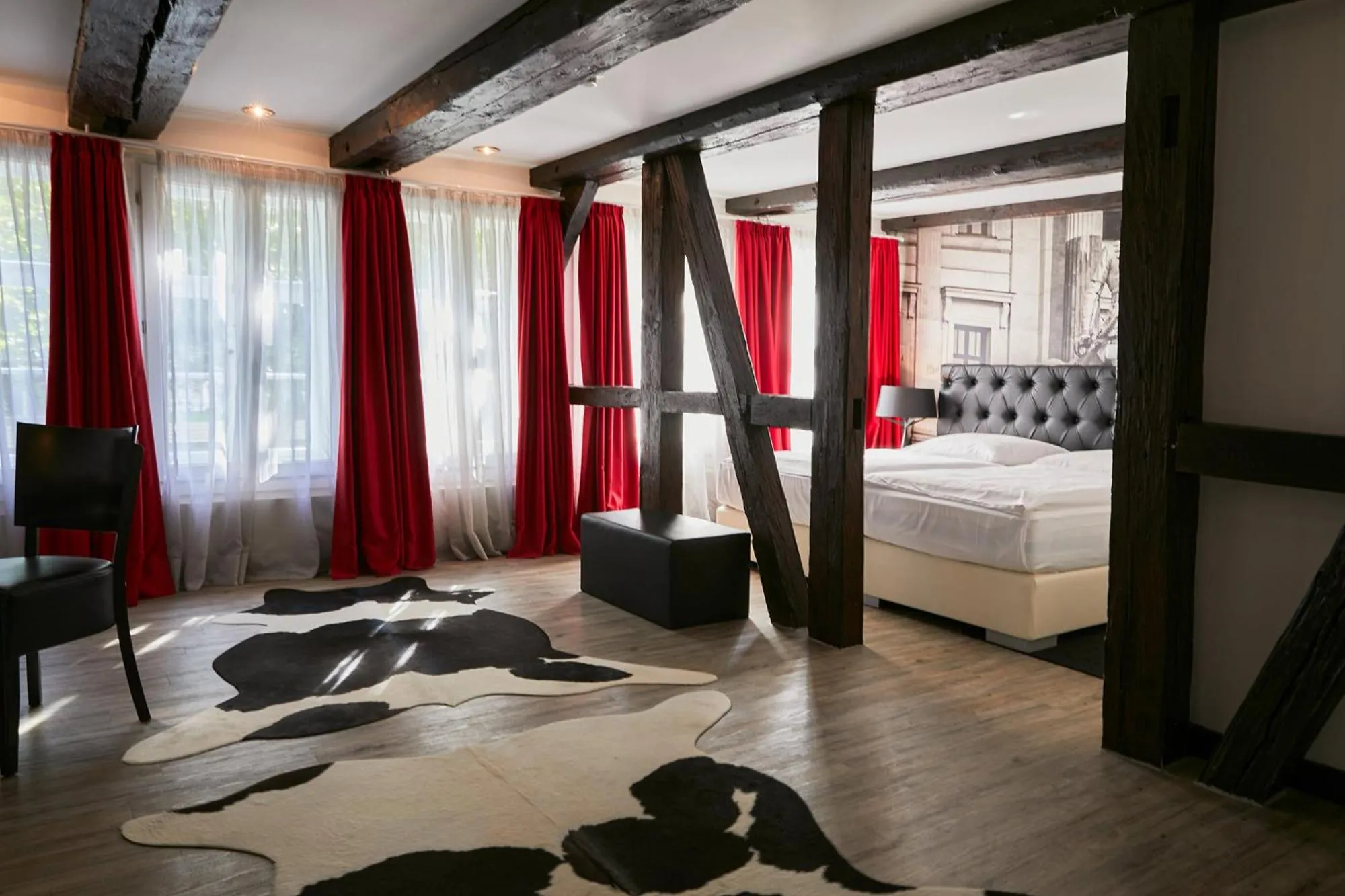 Bed in Hotel im Haus zur Hanse