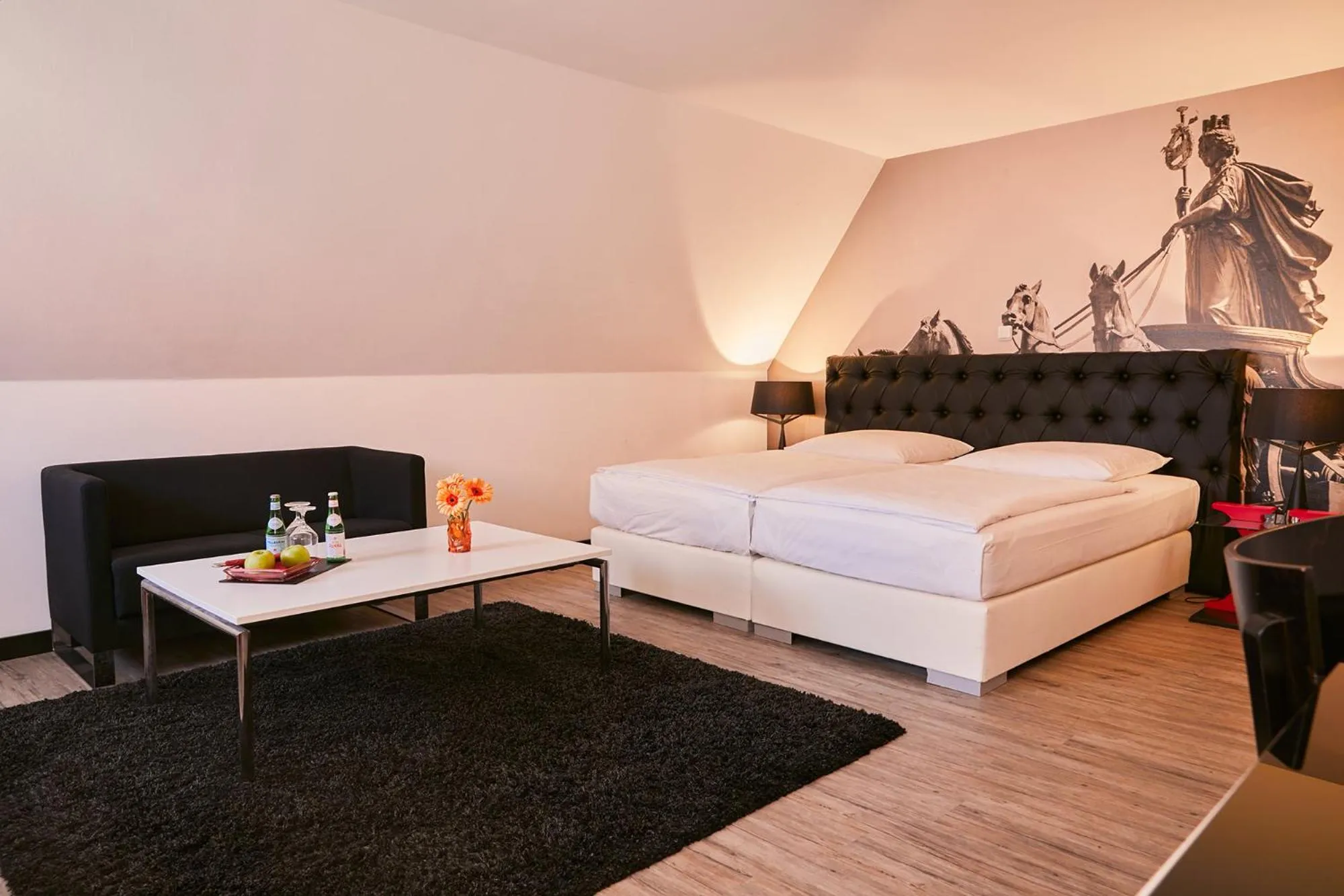 Bed in Hotel im Haus zur Hanse