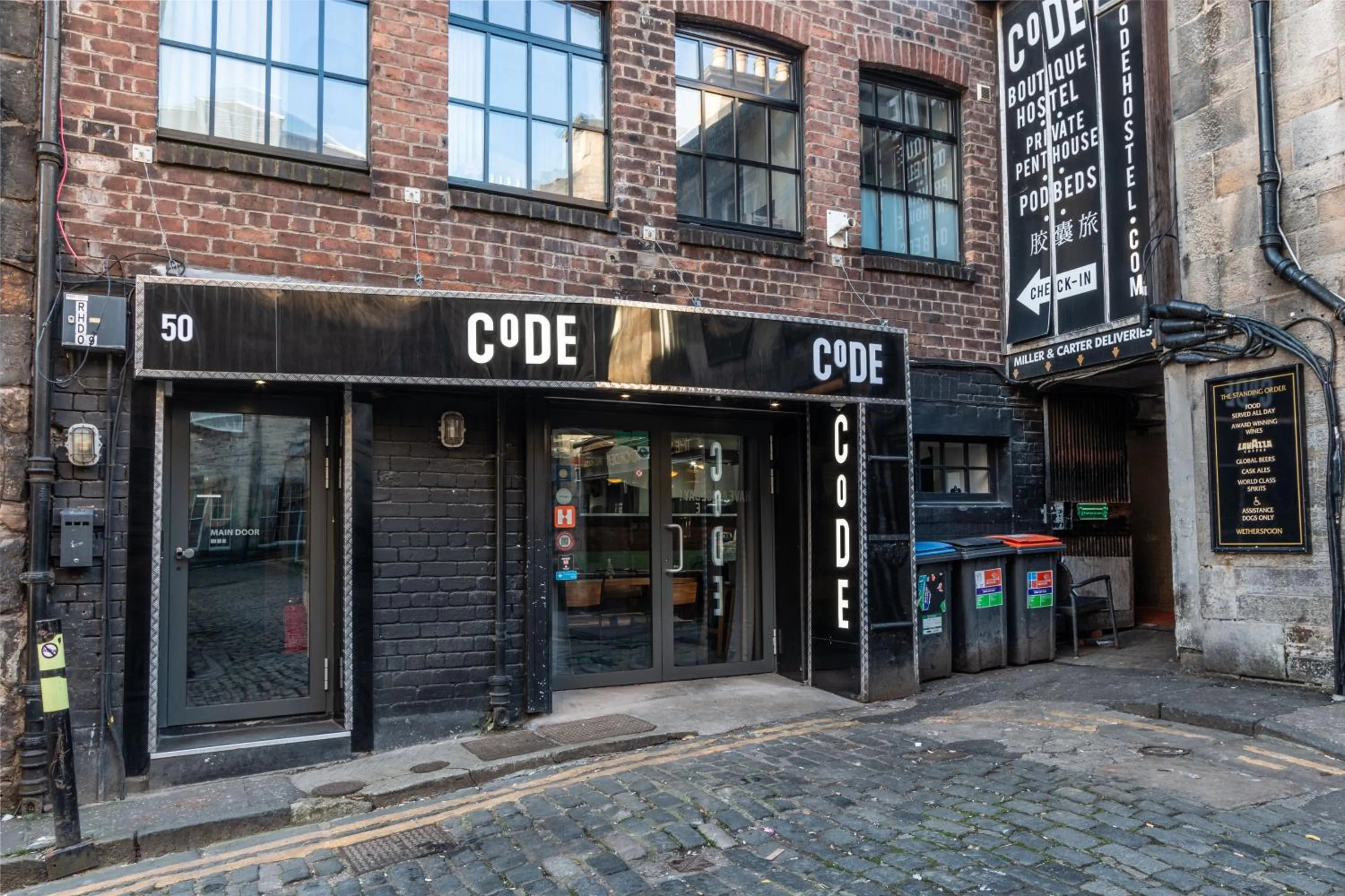 Facade/entrance in CODE - The Loft, Edinburgh