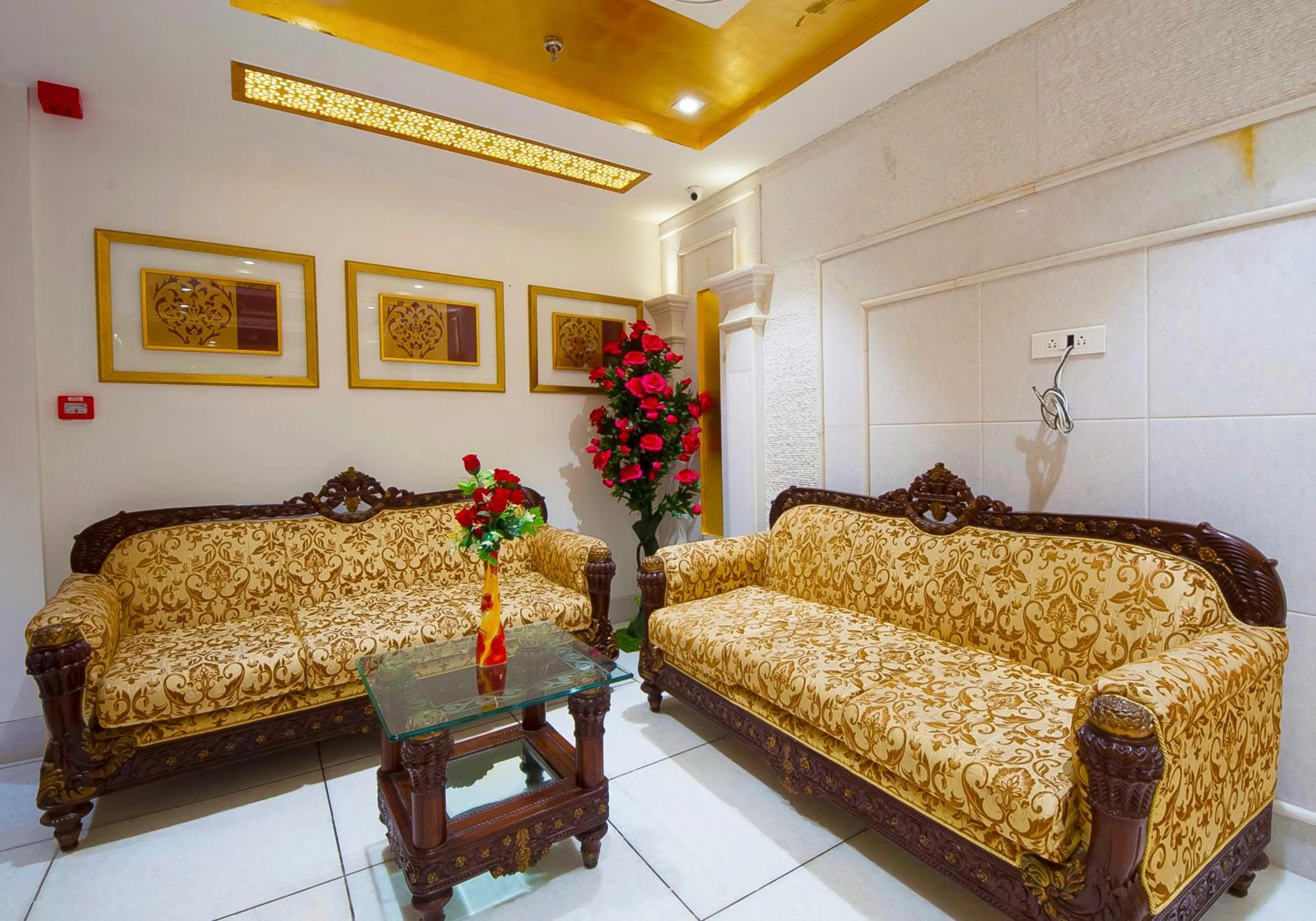 Seating area in Hotel Swaran Palace